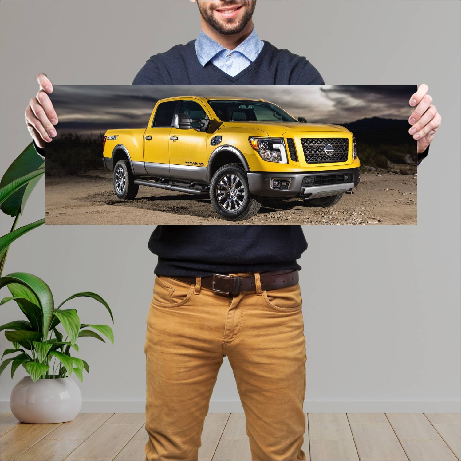 Cuadro grande 30x80cm 2016 nissan titan xd pro 4x 142 Nissan