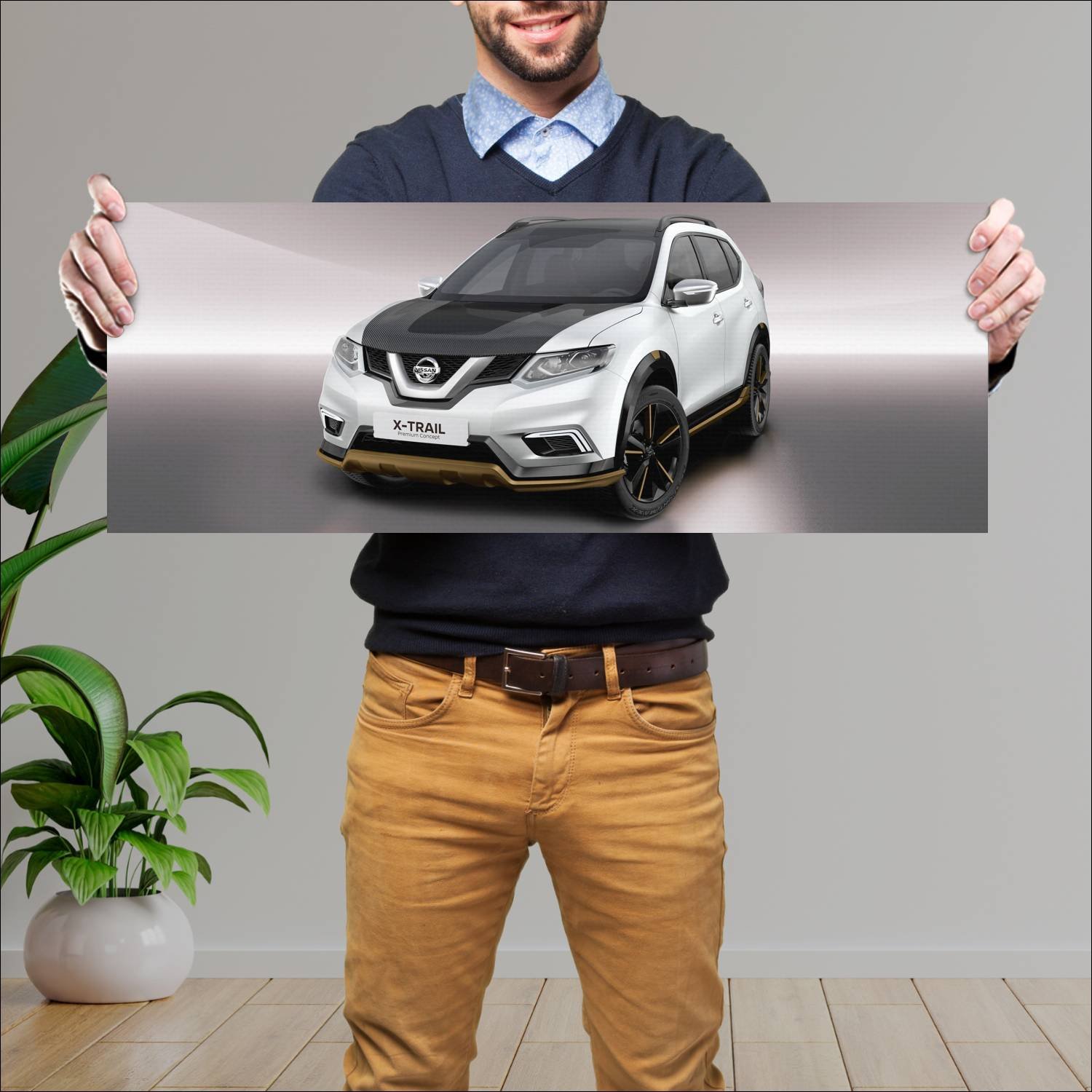 Cuadro grande 30x80cm 2016 nissan x trail premium 144 Nissan