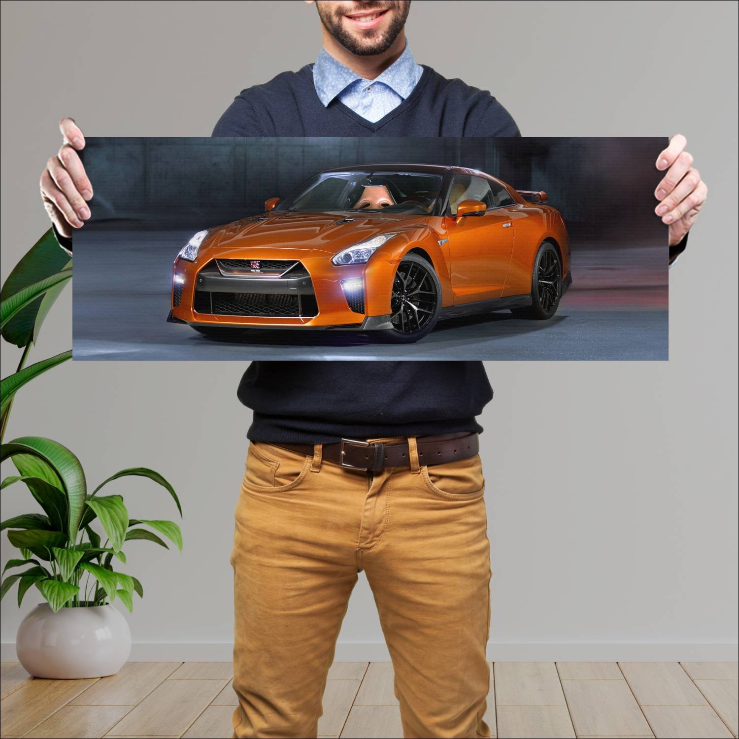 Cuadro grande 30x80cm 2017 nissan gt r us auto 150 Nissan