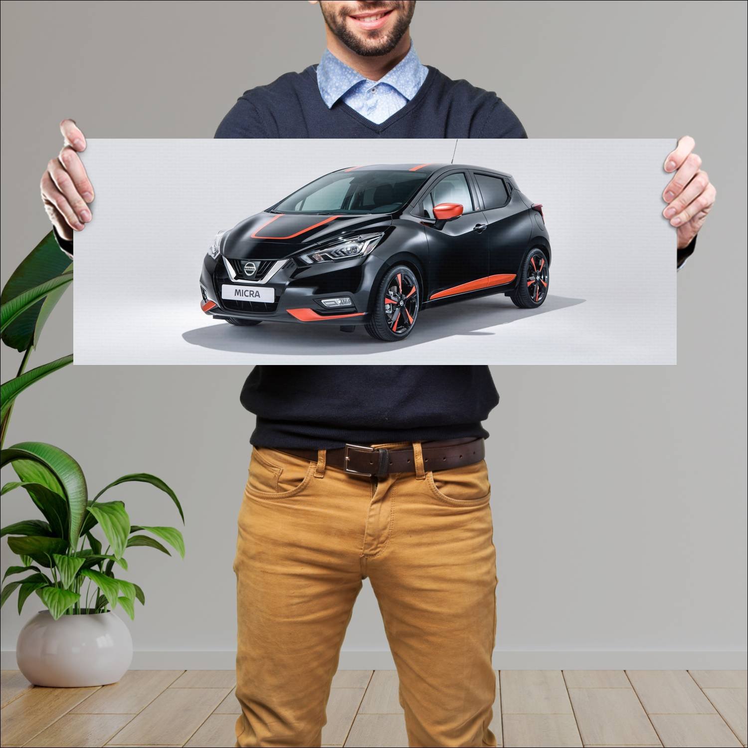 Cuadro grande 30x80cm 2017 nissan micra bose perso 155 Nissan