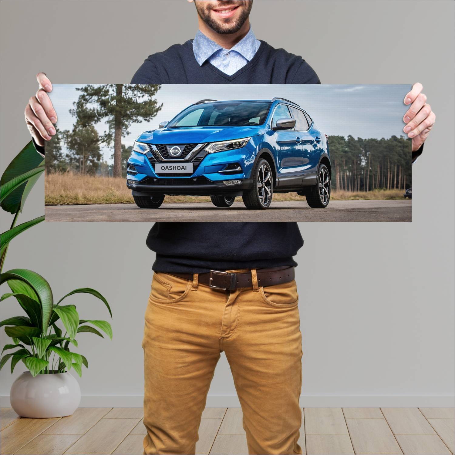 Cuadro grande 30x80cm 2017 nissan qashqai auto 159 Nissan