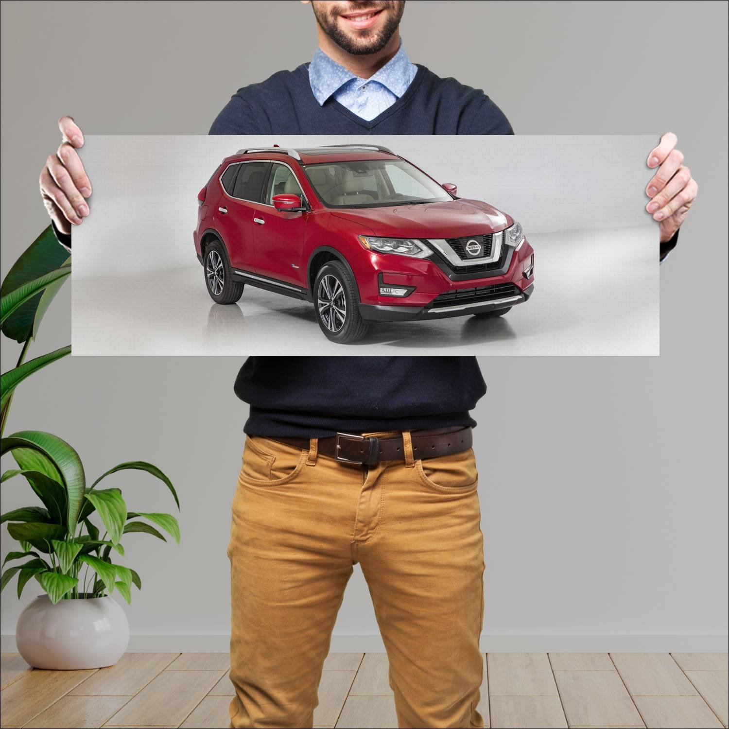 Cuadro grande 30x80cm 2017 nissan rogue hybrid sl 160 Nissan