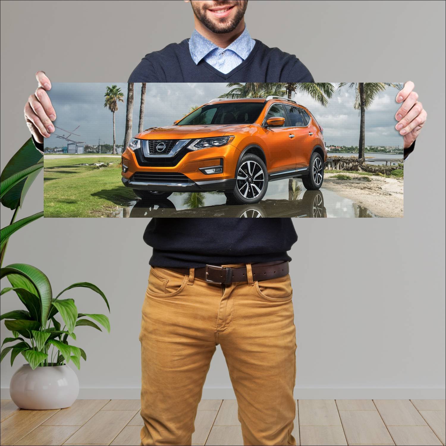 Cuadro grande 30x80cm 2017 nissan rogue sl auto 165 Nissan