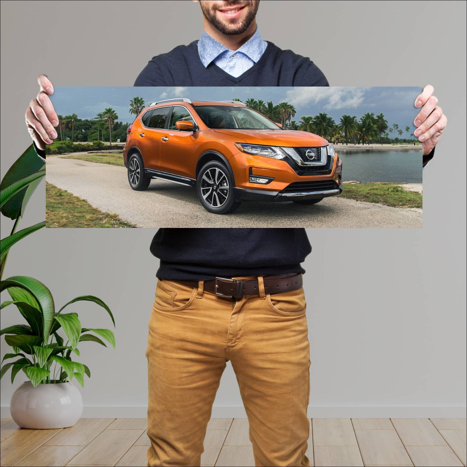 Cuadro grande 30x80cm 2017 nissan rogue sl auto 166 Nissan