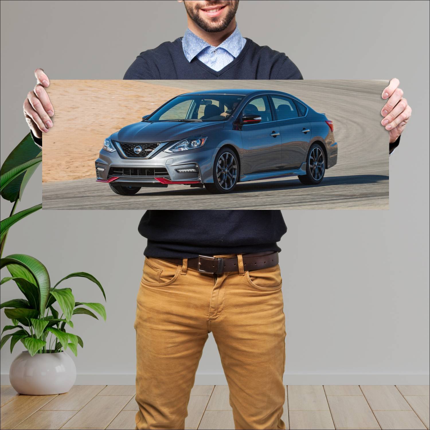 Cuadro grande 30x80cm 2017 nissan sentra nismo 589 171 Nissan