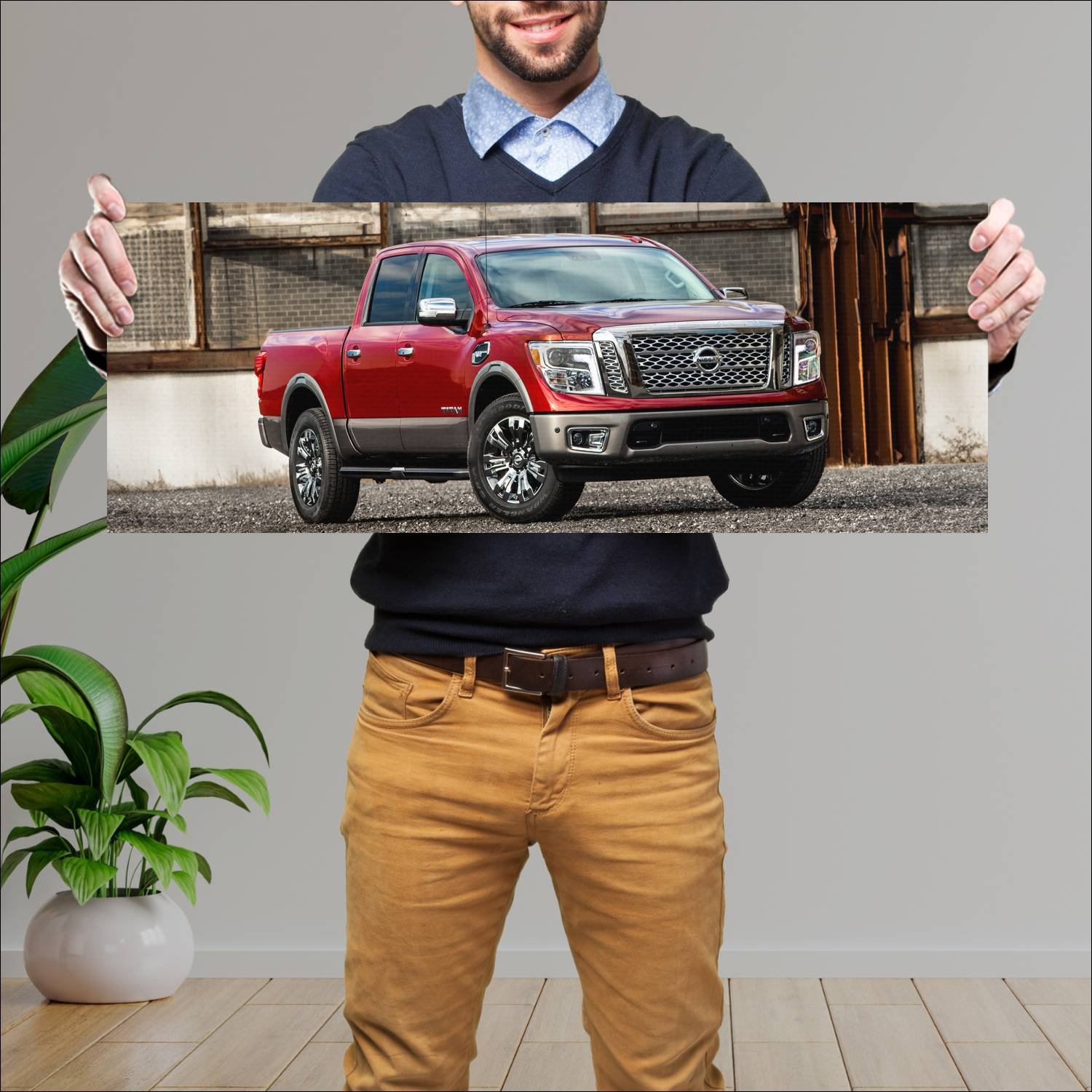 Cuadro grande 30x80cm 2017 nissan titan platinum r 174 Nissan