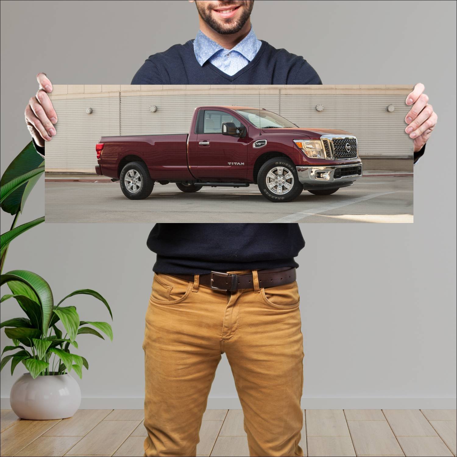 Cuadro grande 30x80cm 2017 nissan titan sv auto 175 Nissan