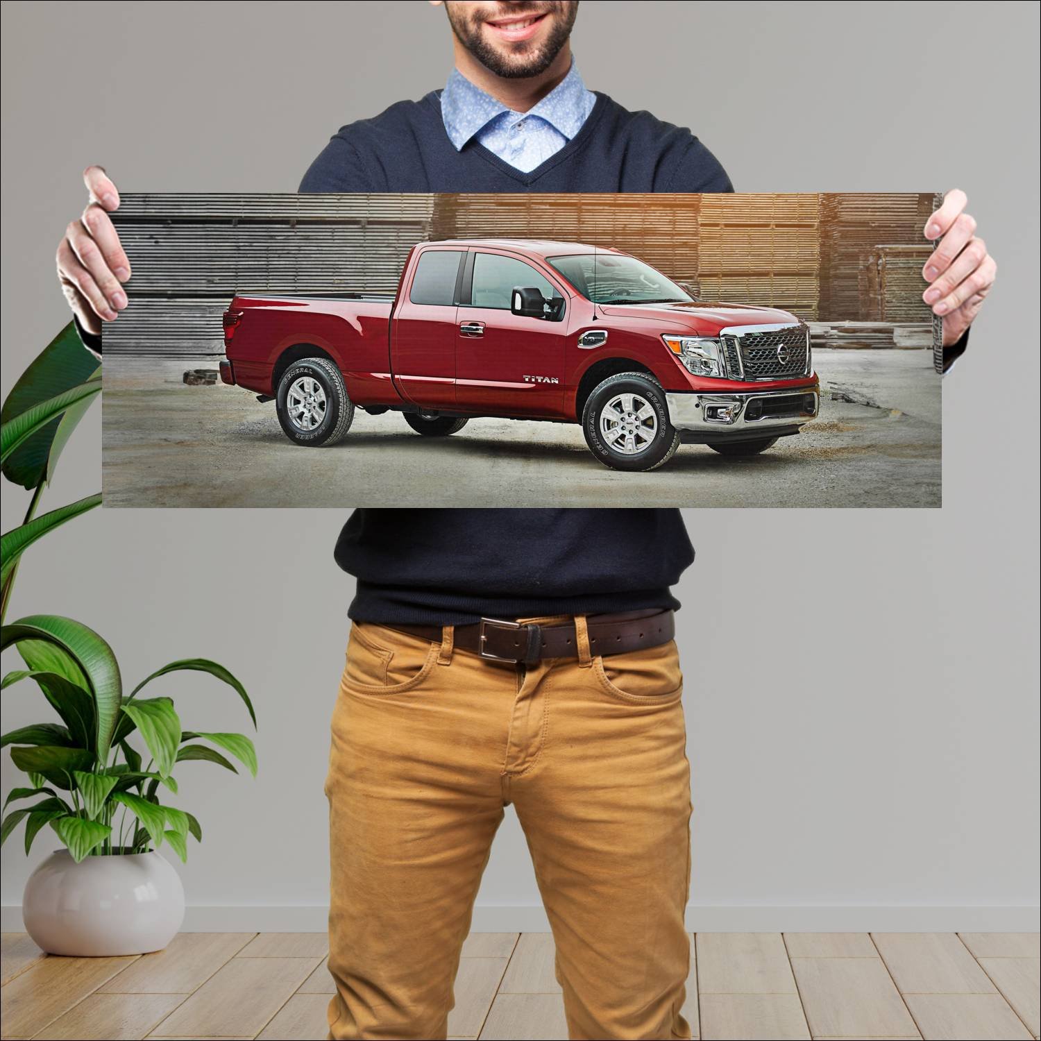 Cuadro grande 30x80cm 2017 nissan titan sv king ca 176 Nissan