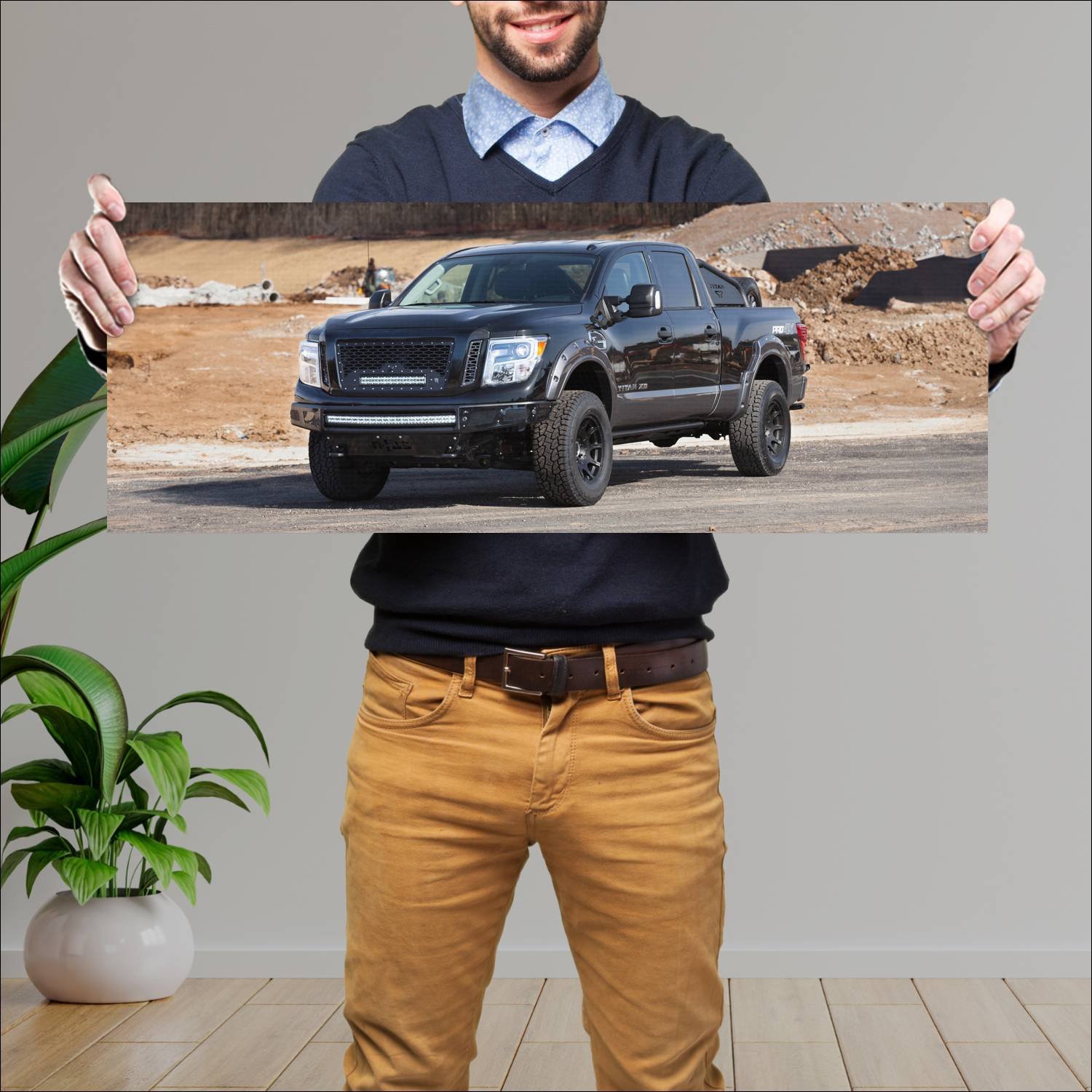 Cuadro grande 30x80cm 2017 nissan titan xd pro 4x 178 Nissan