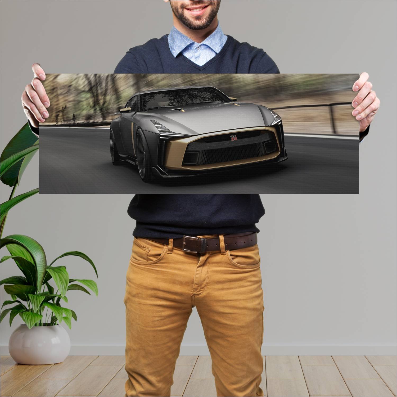 Cuadro grande 30x80cm 2018 nissan gt r50 concept 7 188 Nissan