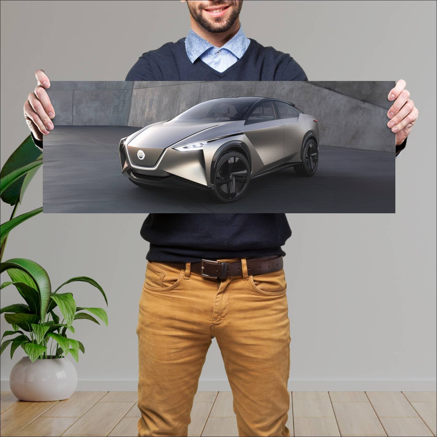 Cuadro grande 30x80cm 2018 nissan imx kuro concept 189 Nissan