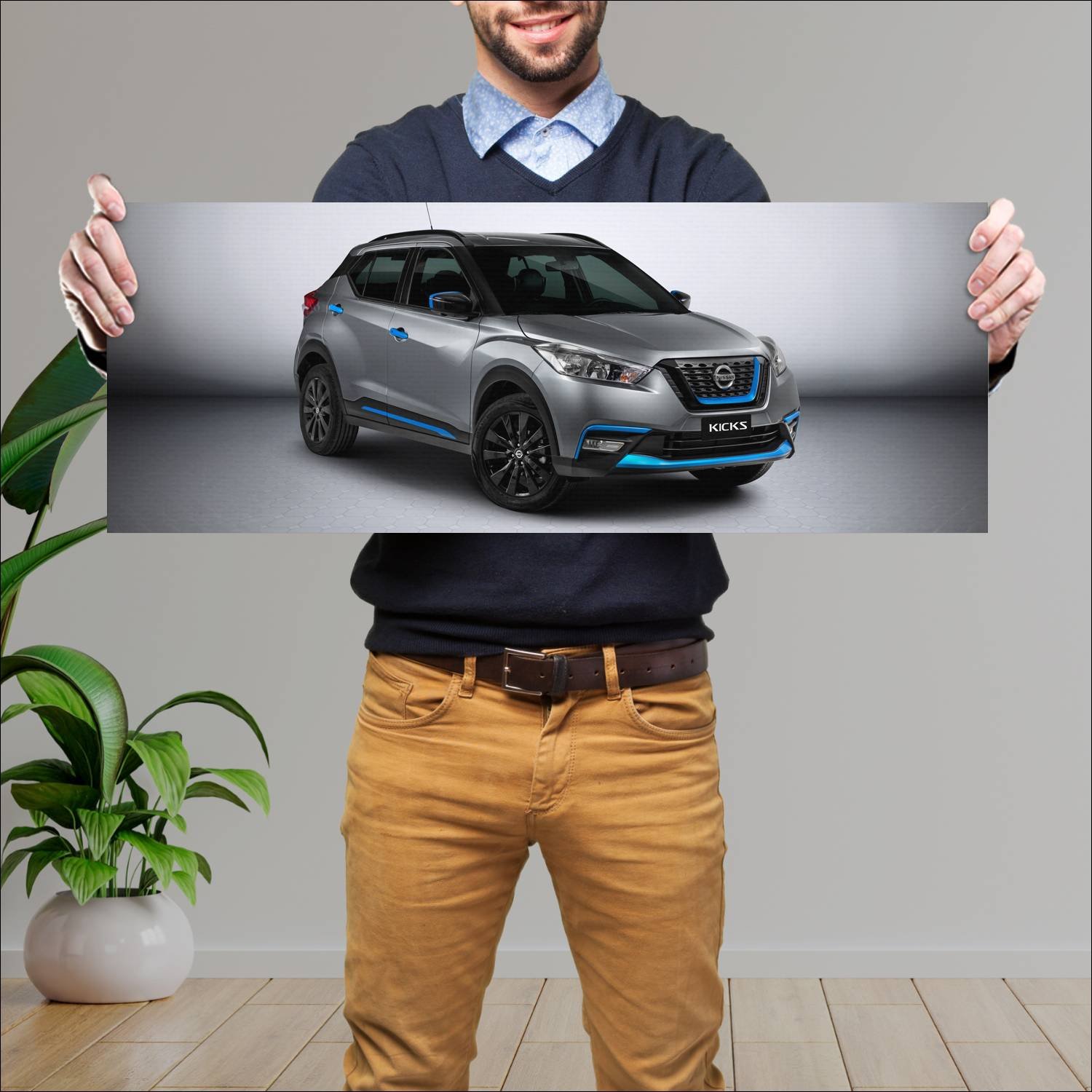 Cuadro grande 30x80cm 2018 nissan kicks rhythm 813 190 Nissan