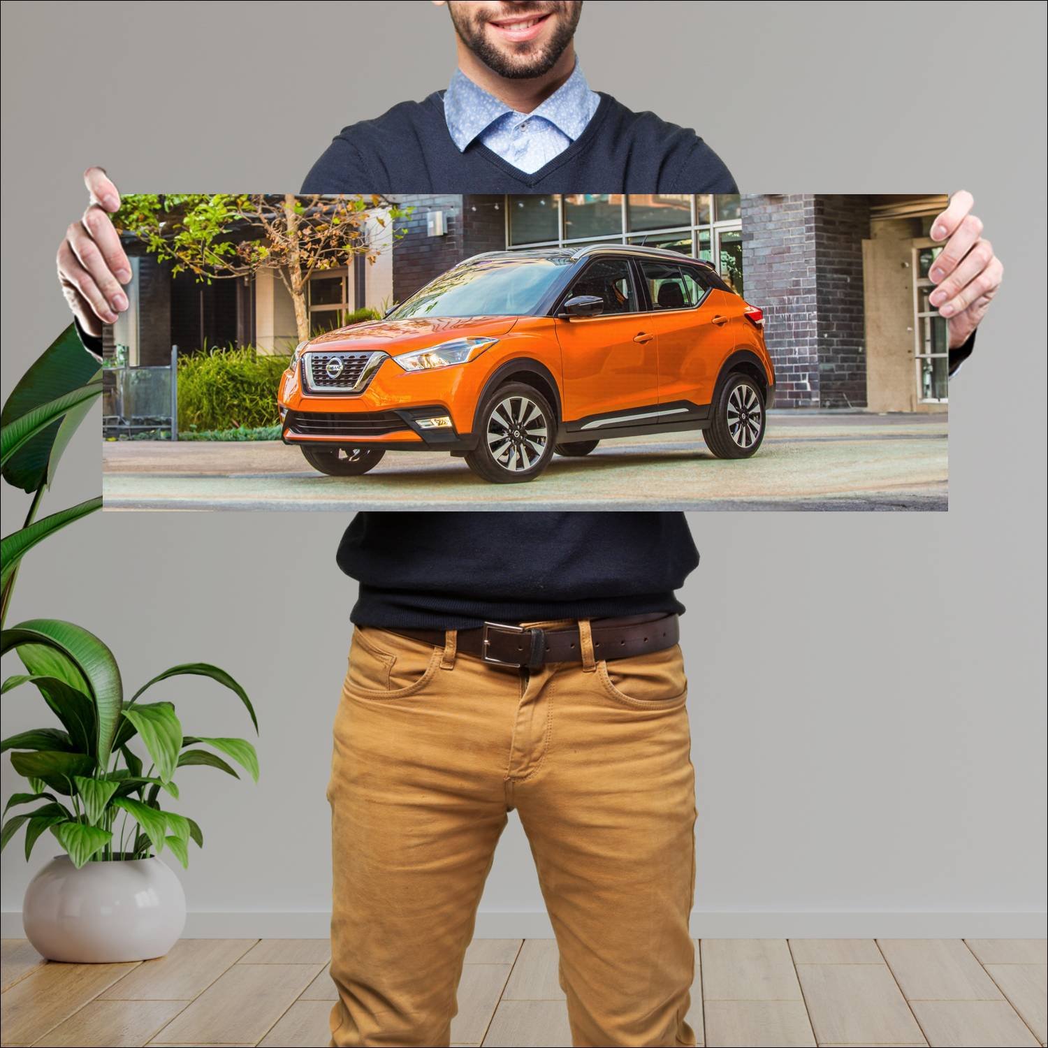 Cuadro grande 30x80cm 2018 nissan kicks us auto 191 Nissan