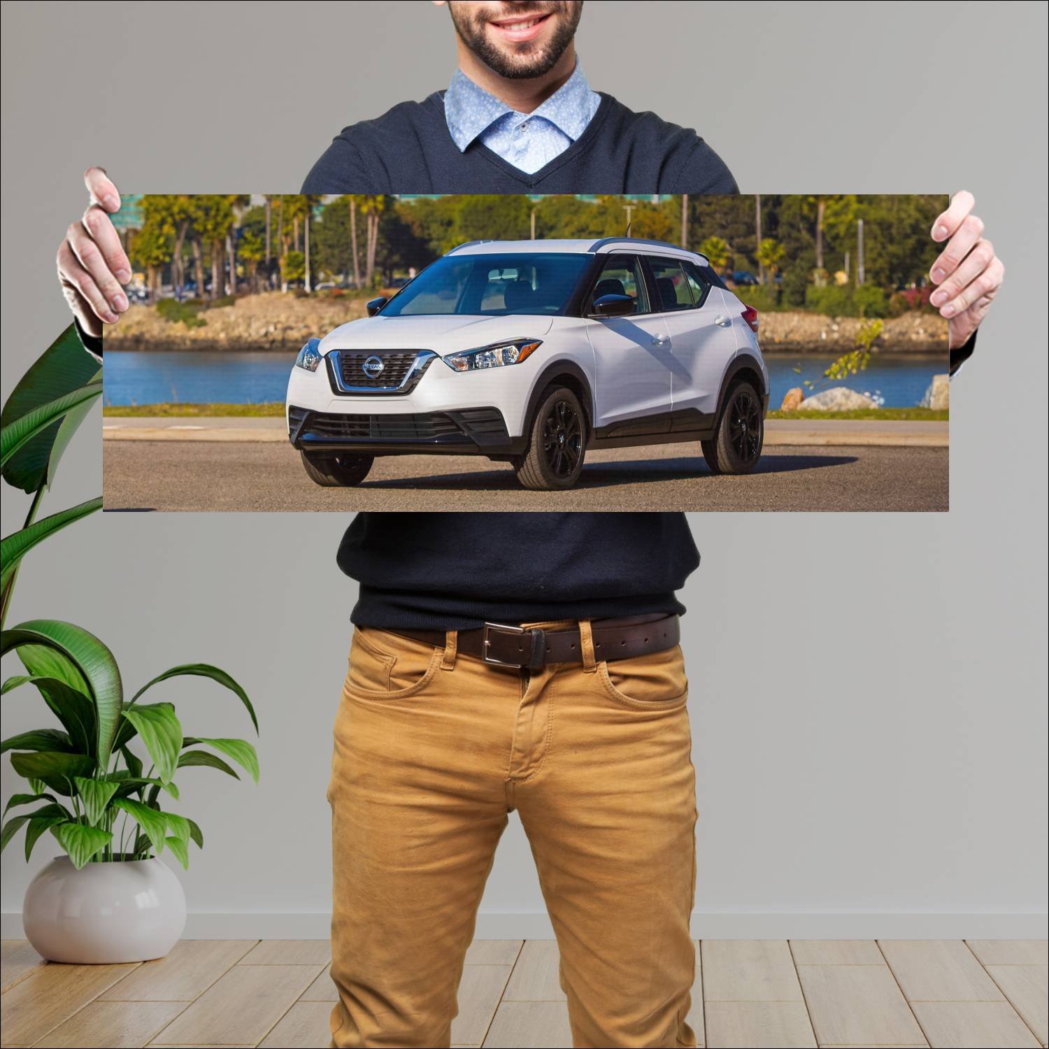 Cuadro grande 30x80cm 2018 nissan kicks us auto 192 Nissan