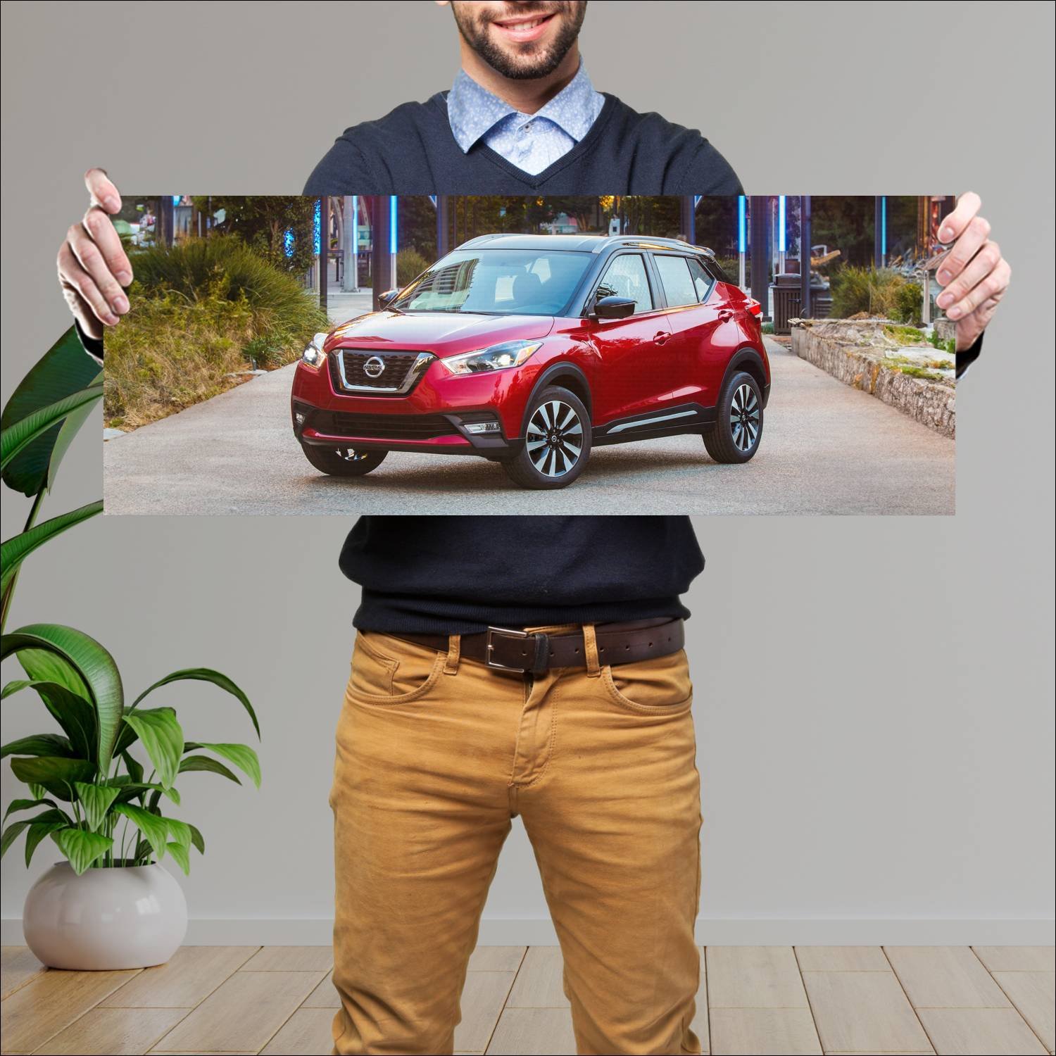 Cuadro grande 30x80cm 2018 nissan kicks us auto 193 Nissan
