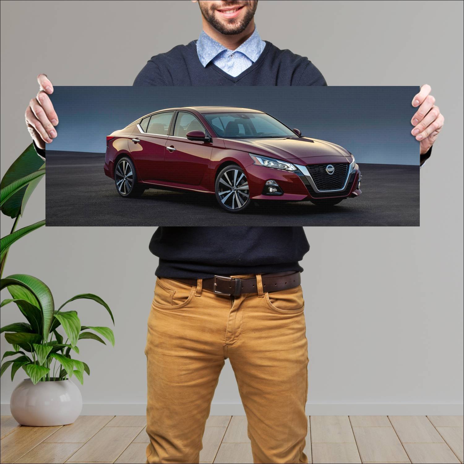 Cuadro grande 30x80cm 2019 nissan altima auto 202 Nissan