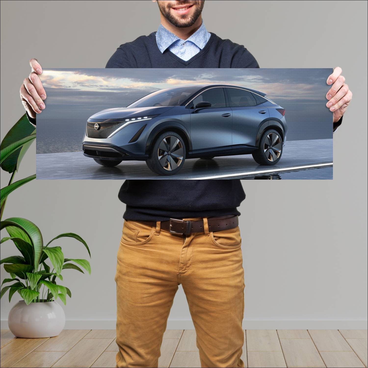 Cuadro grande 30x80cm 2019 nissan ariya concept 96 205 Nissan