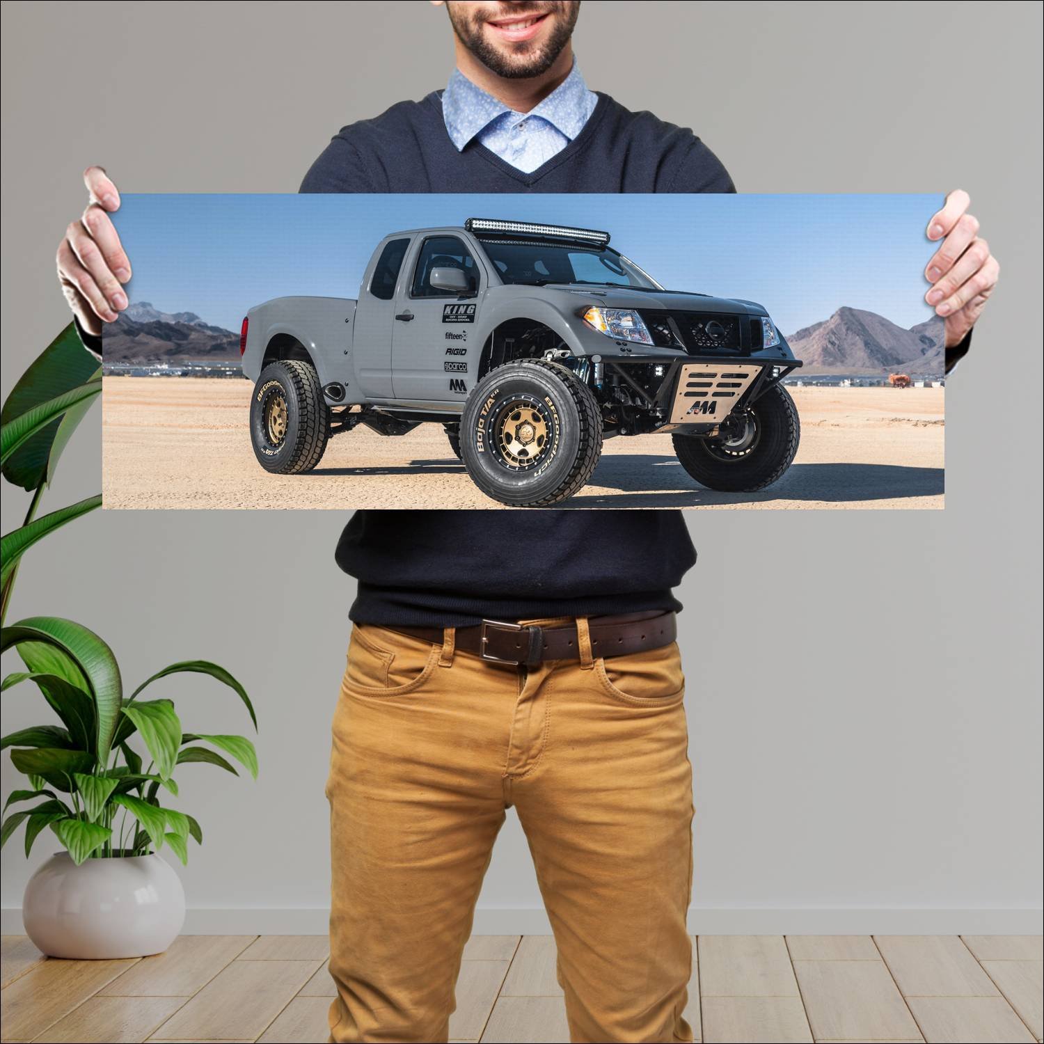Cuadro grande 30x80cm 2019 nissan frontier desert 206 Nissan