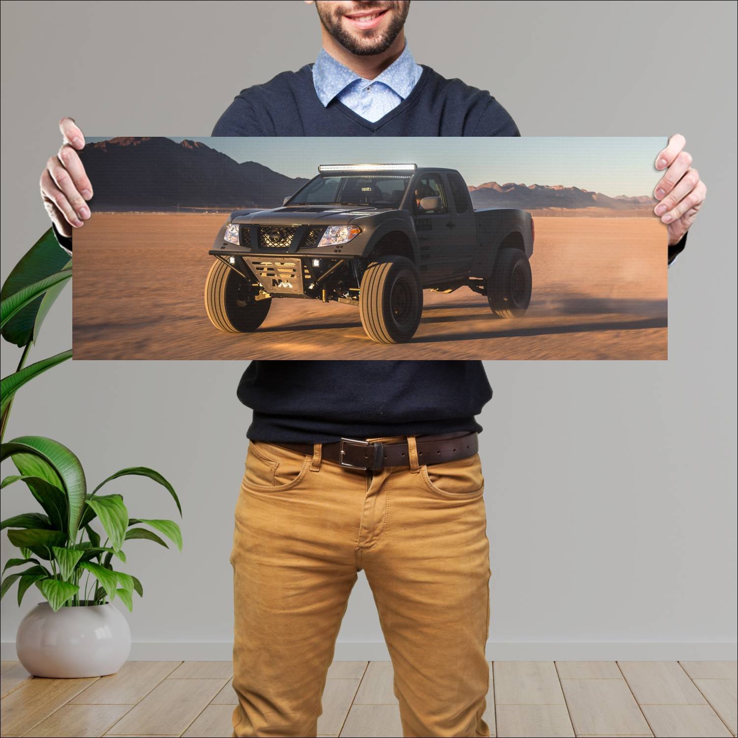 Cuadro grande 30x80cm 2019 nissan frontier desert 207 Nissan