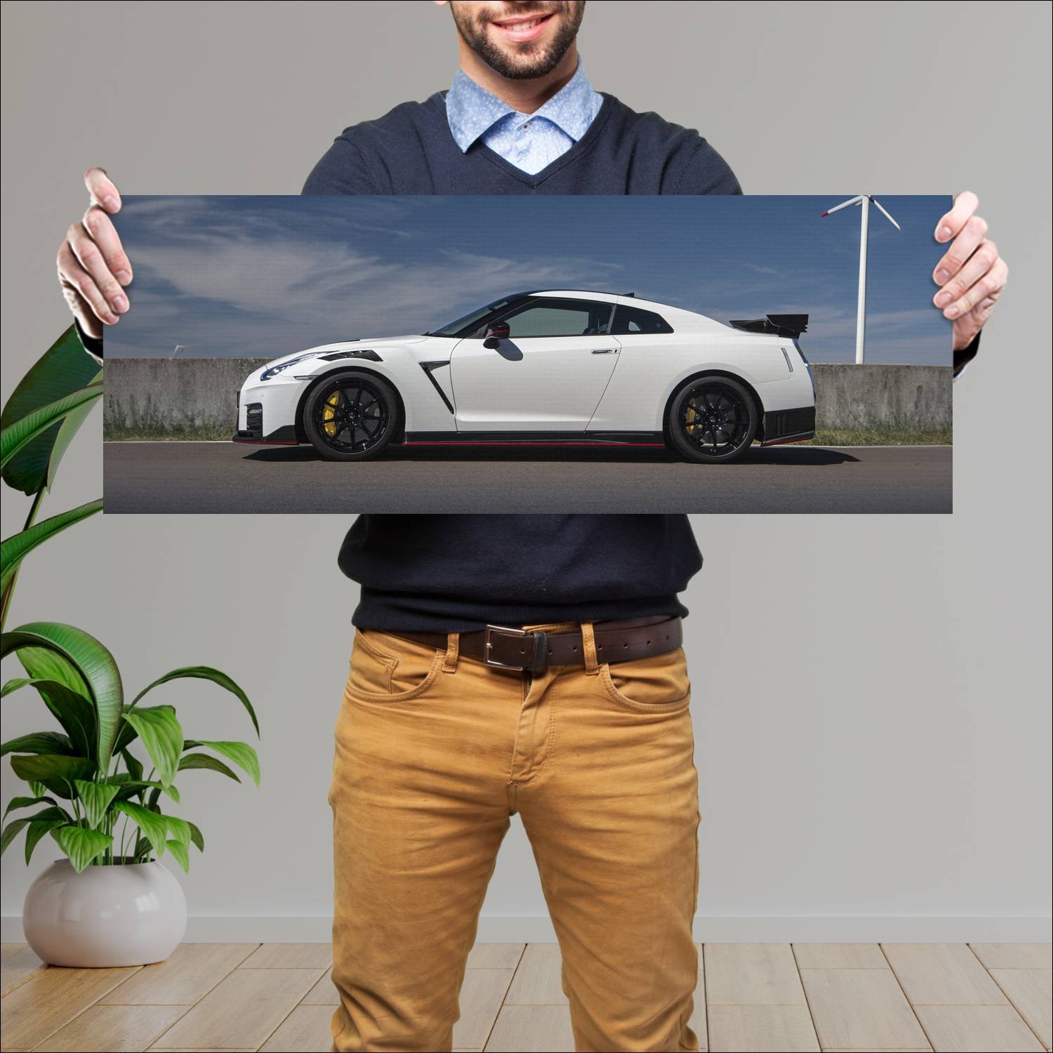 Cuadro grande 30x80cm 2019 nissan gt r nismo auto 208 Nissan