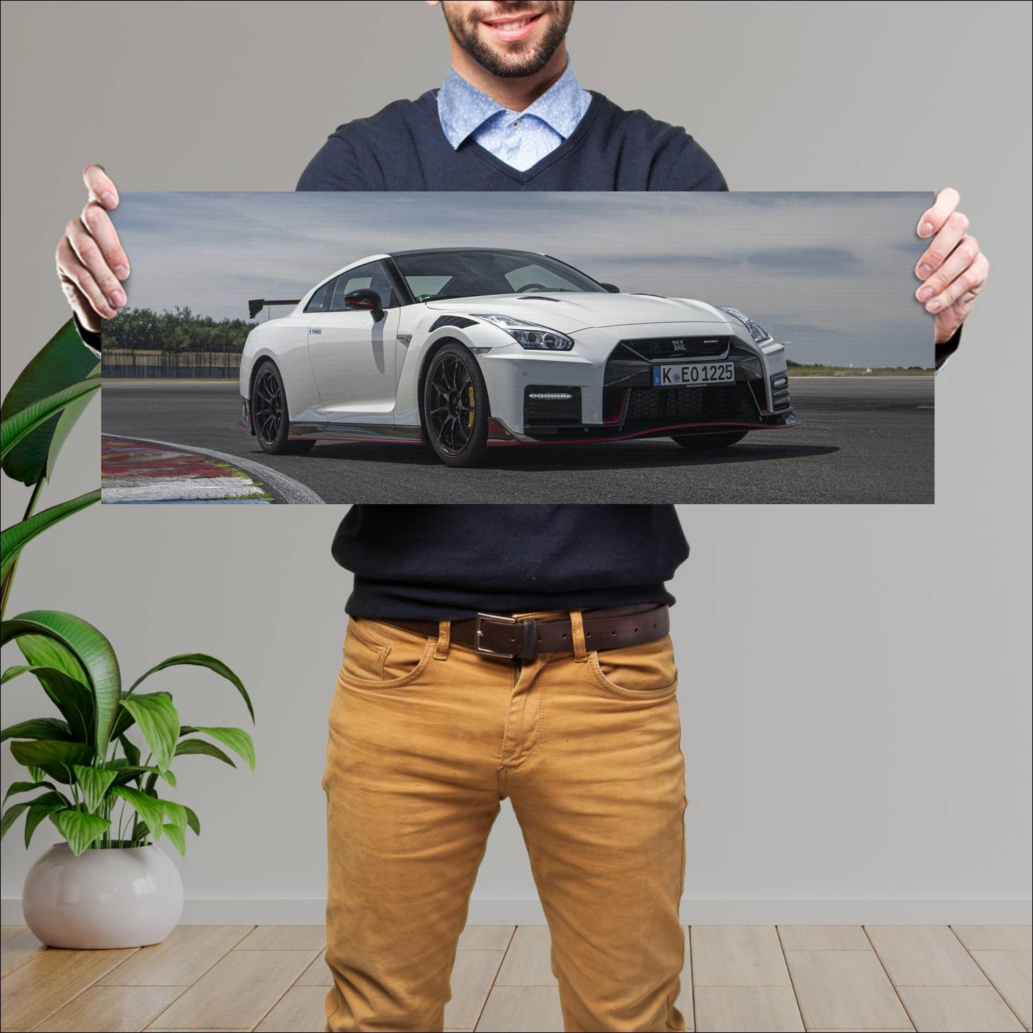 Cuadro grande 30x80cm 2019 nissan gt r nismo auto 209 Nissan