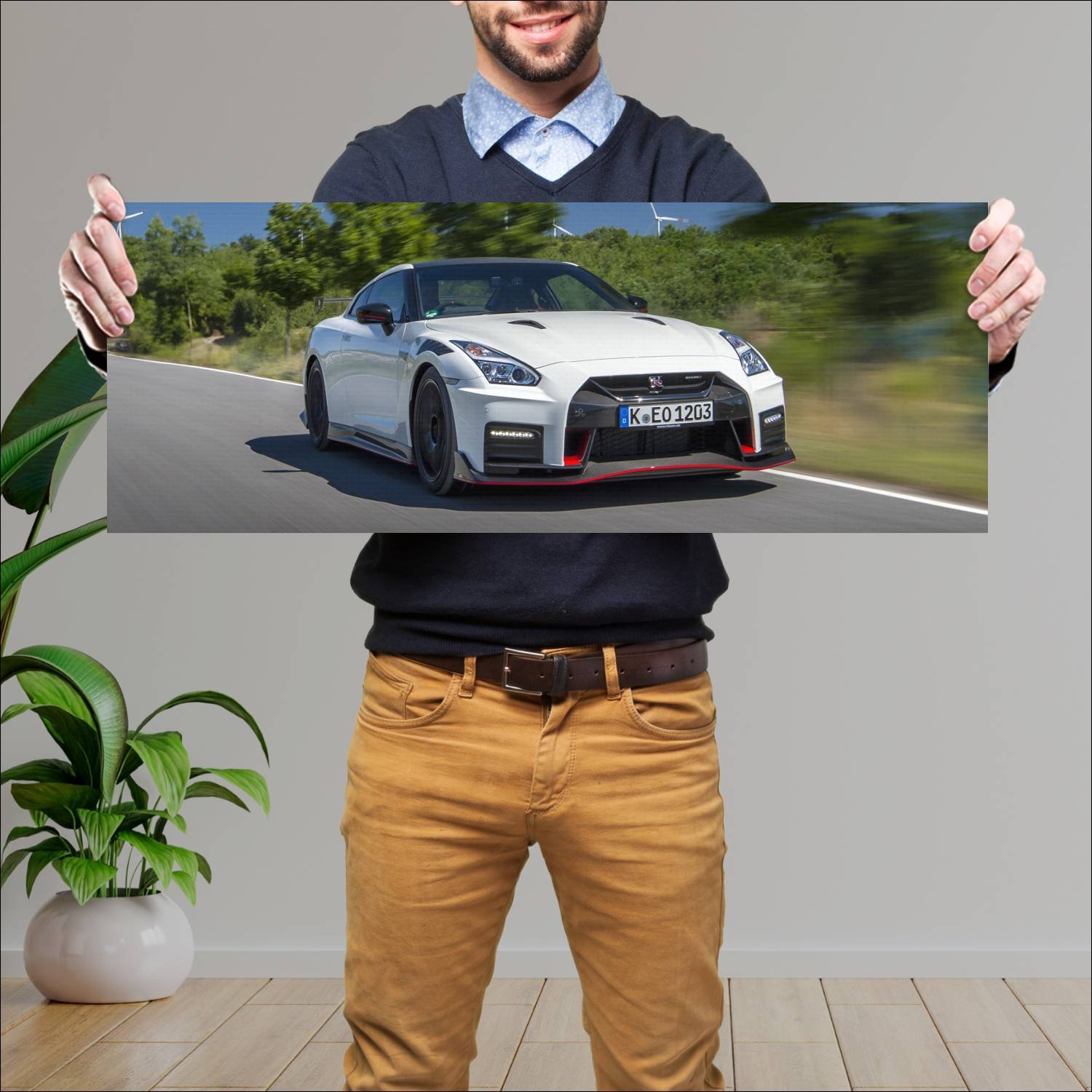 Cuadro grande 30x80cm 2019 nissan gt r nismo uk 92 211 Nissan