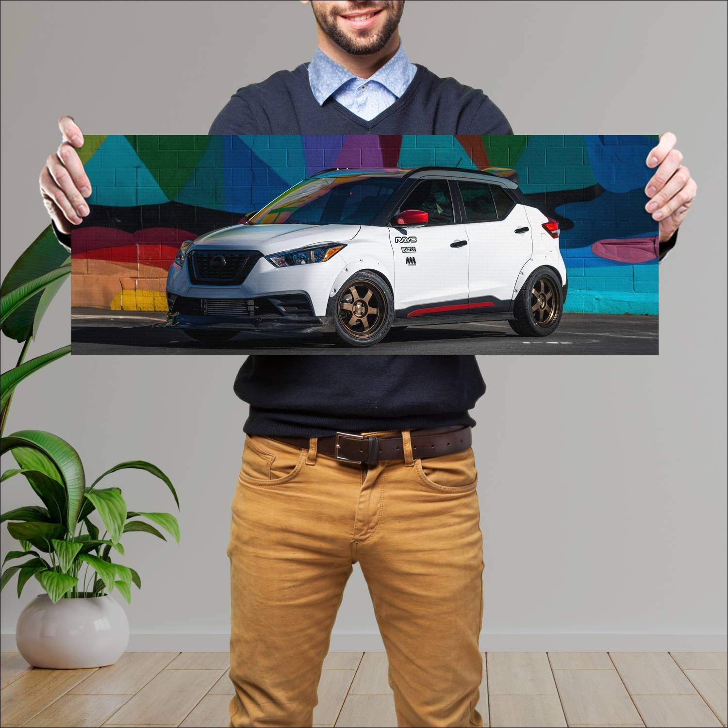 Cuadro grande 30x80cm 2019 nissan kicks street spo 216 Nissan