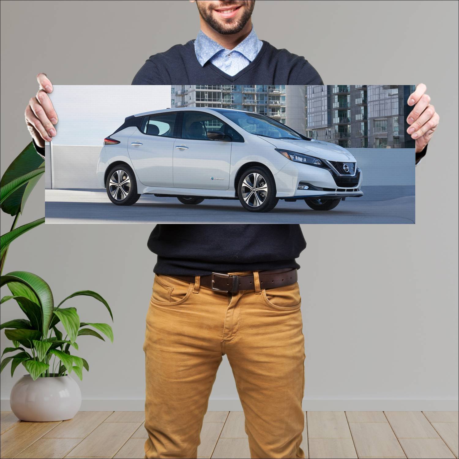 Cuadro grande 30x80cm 2019 nissan leaf e plus us 8 218 Nissan