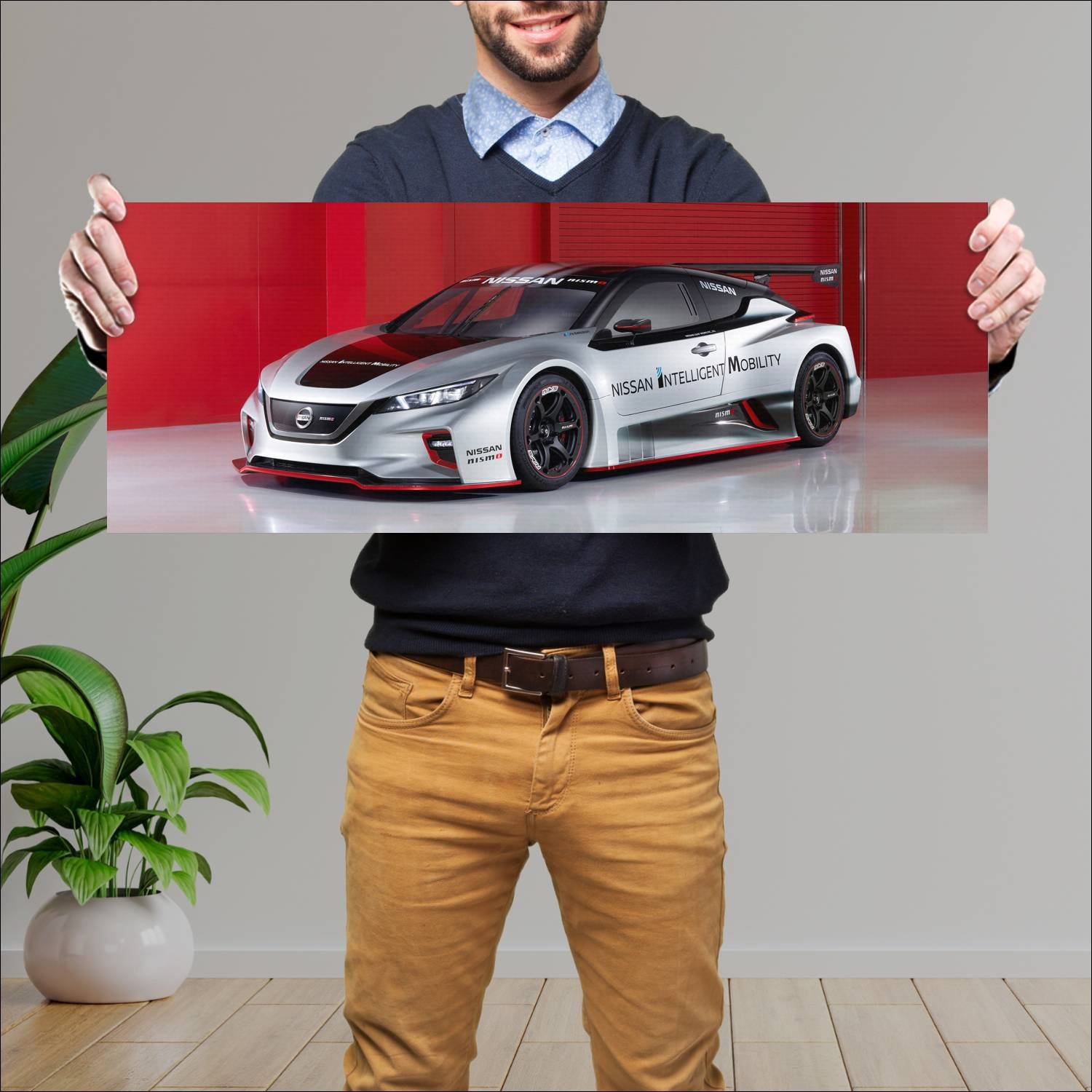 Cuadro grande 30x80cm 2019 nissan leaf nismo rc 84 219 Nissan