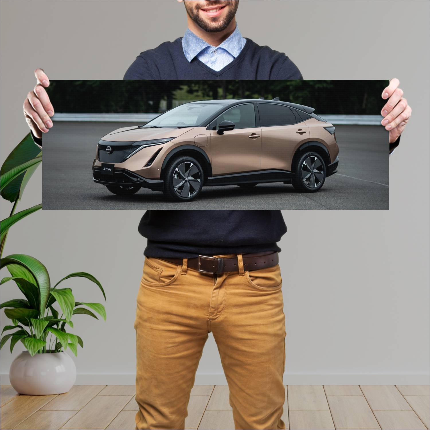 Cuadro grande 30x80cm 2020 nissan ariya jp auto 228 Nissan