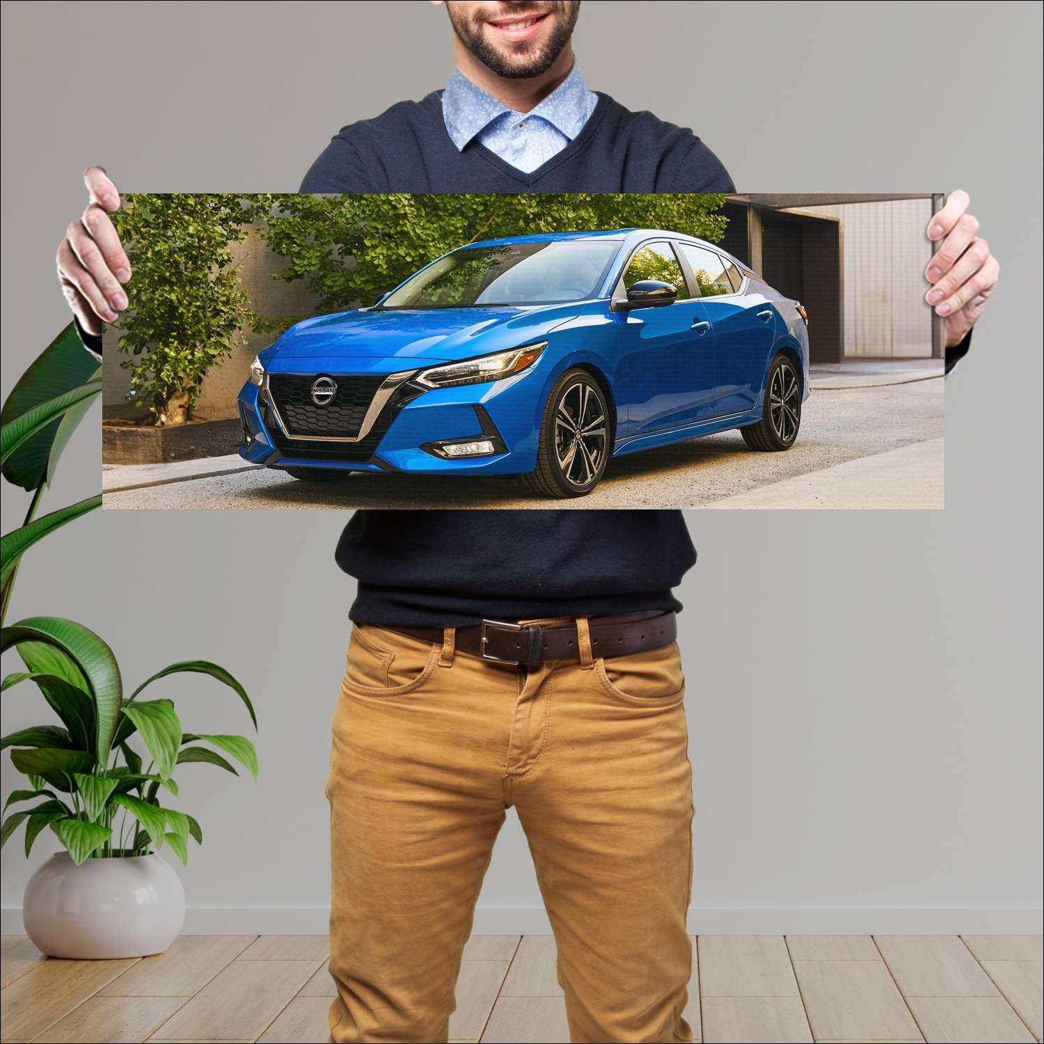 Cuadro grande 30x80cm 2020 nissan sentra auto 232 Nissan