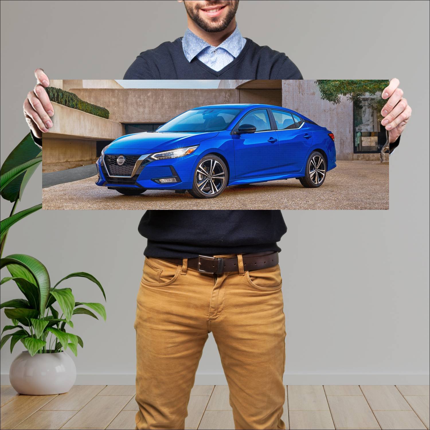 Cuadro grande 30x80cm 2020 nissan sentra auto 233 Nissan