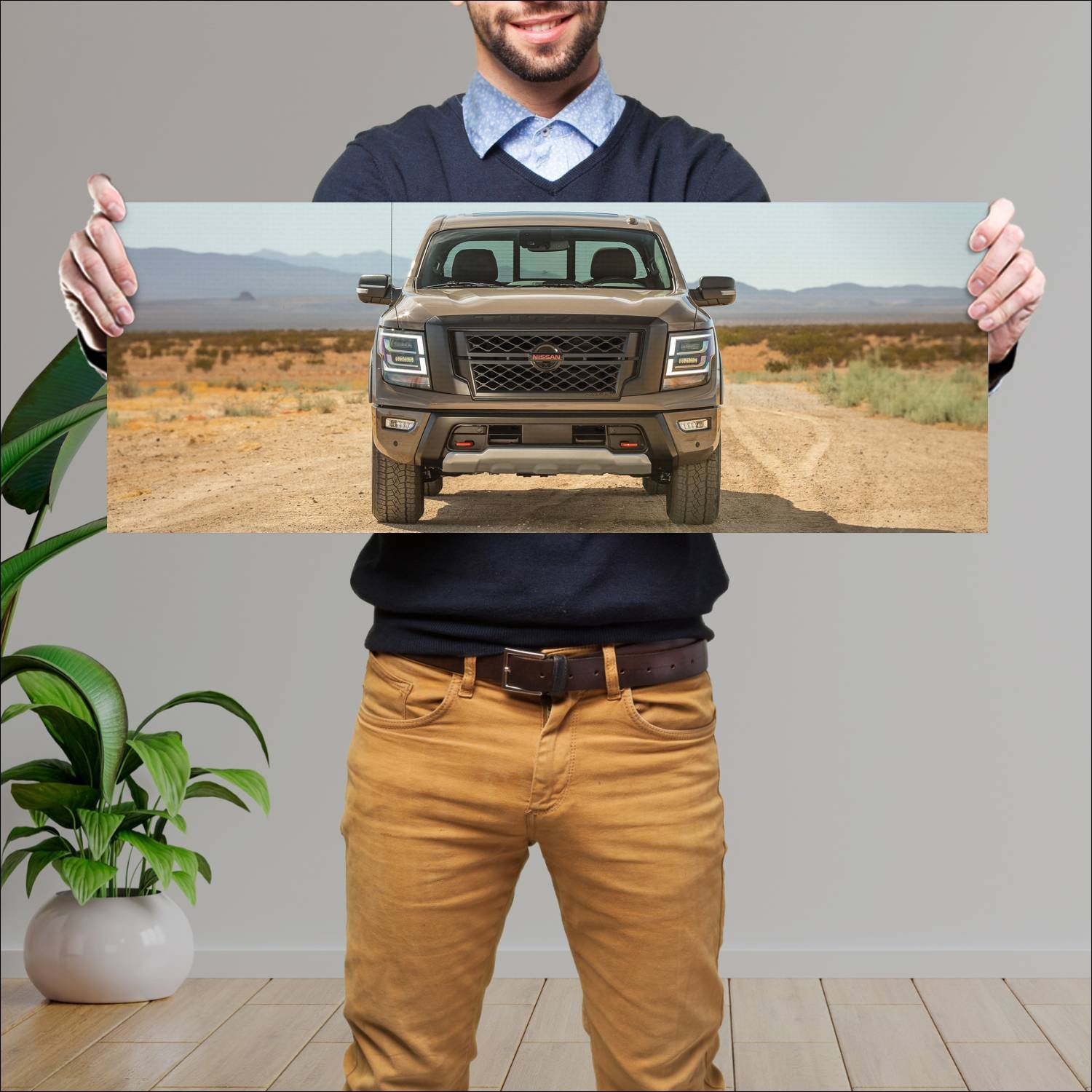Cuadro grande 30x80cm 2020 nissan titan pro4x crew 234 Nissan