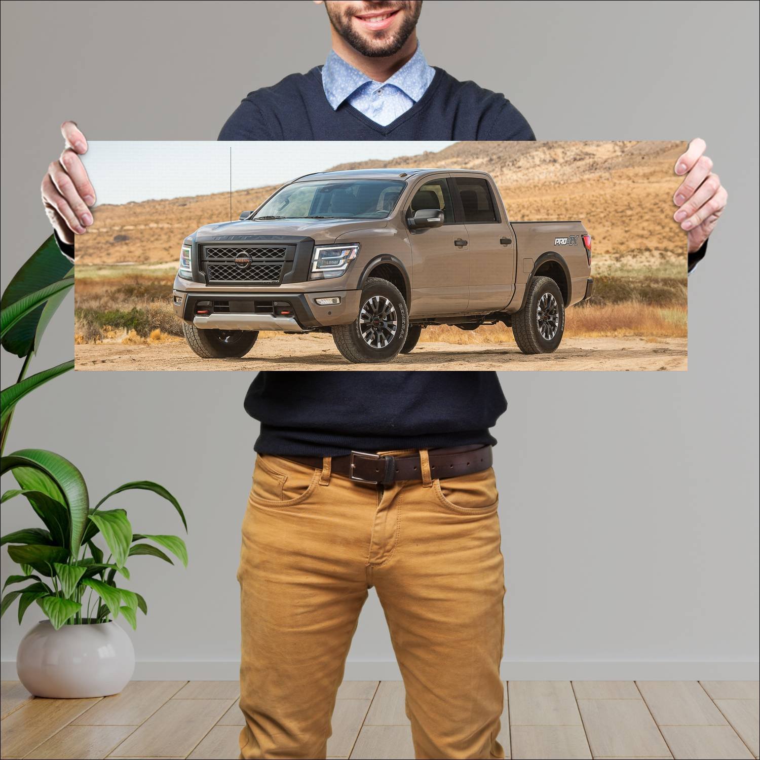 Cuadro grande 30x80cm 2020 nissan titan pro4x crew 235 Nissan