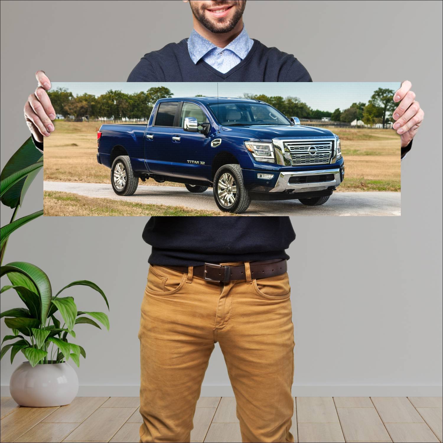 Cuadro grande 30x80cm 2020 nissan titan xd crew ca 236 Nissan