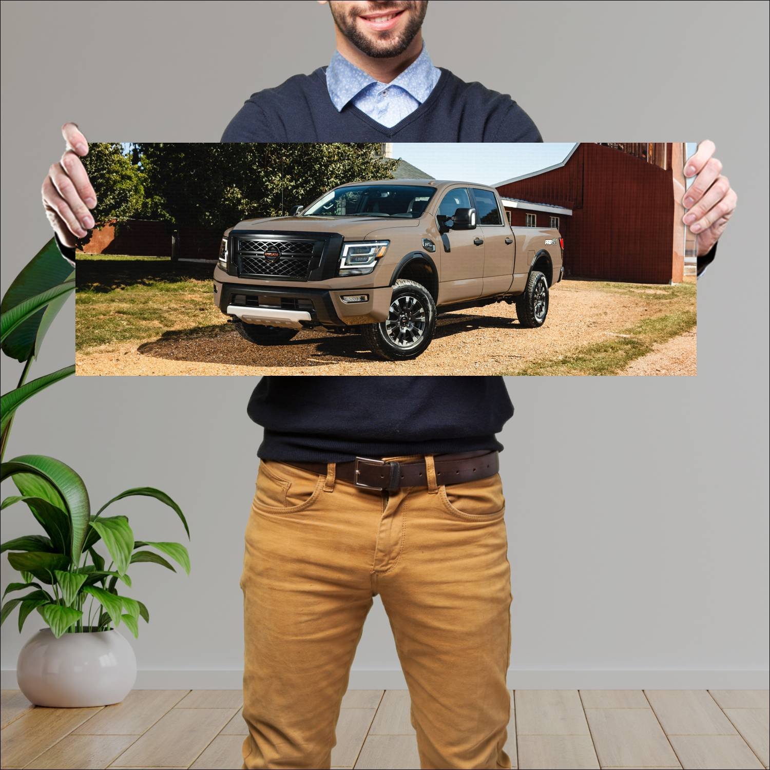 Cuadro grande 30x80cm 2020 nissan titan xd pro4x c 237 Nissan