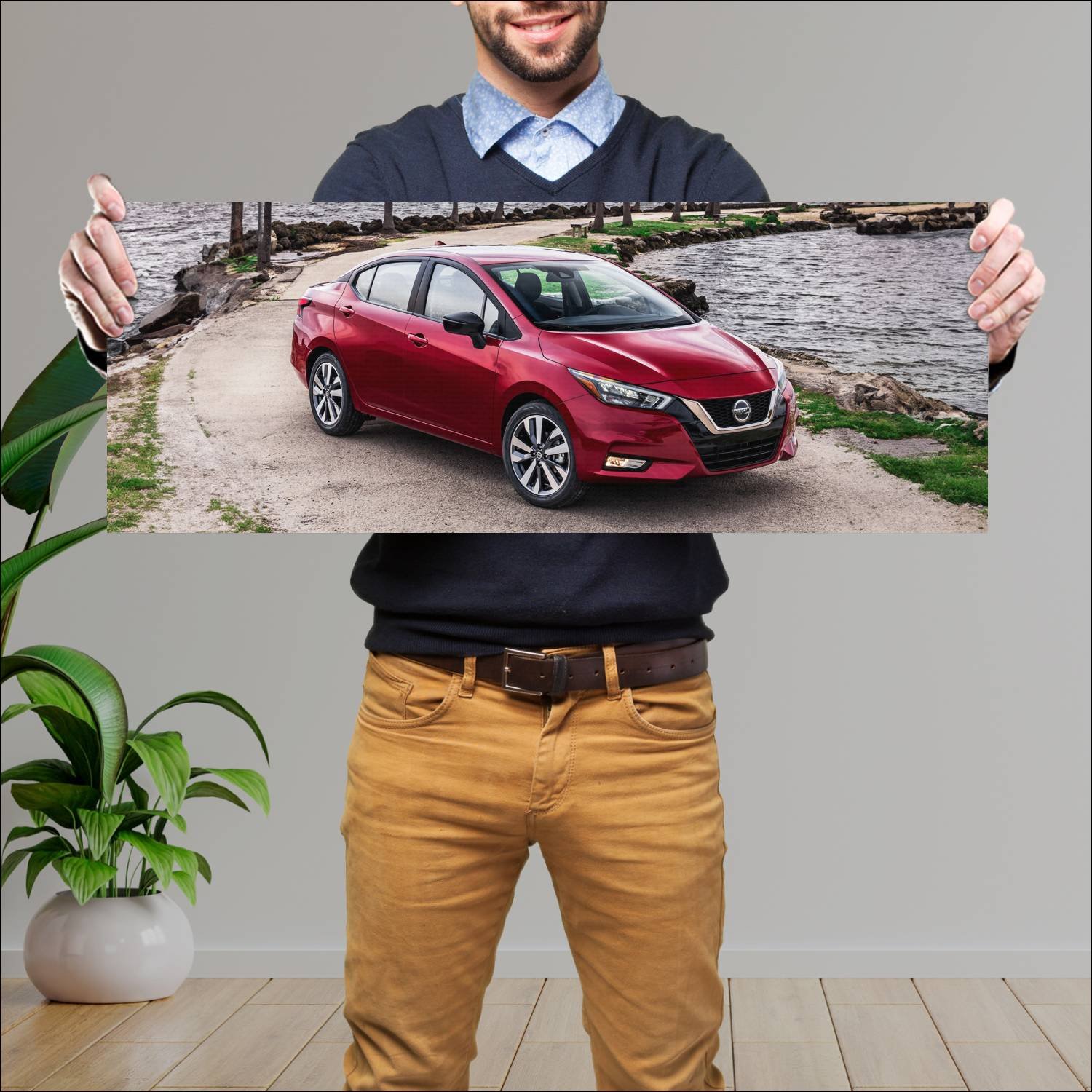 Cuadro grande 30x80cm 2020 nissan versa auto 238 Nissan