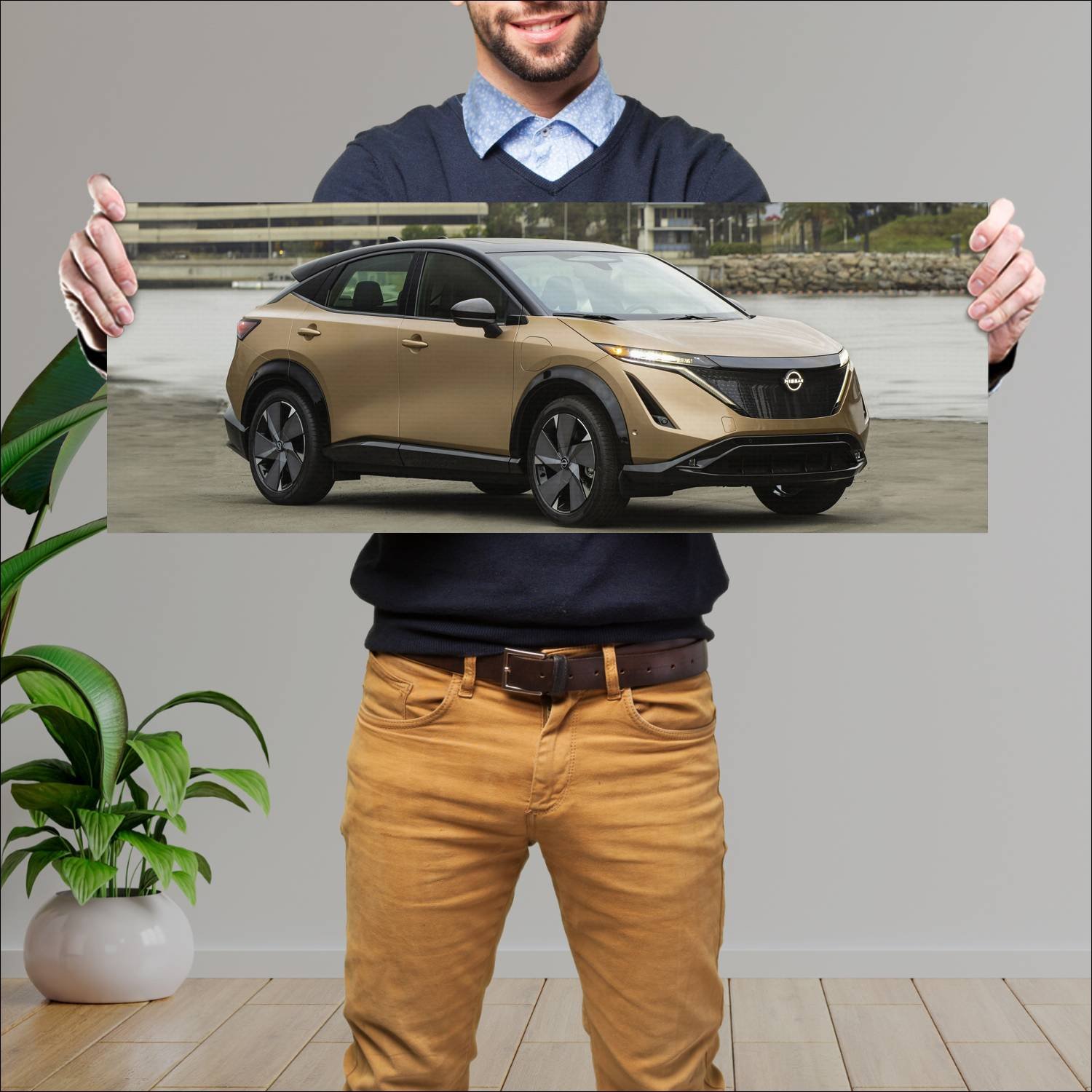 Cuadro grande 30x80cm 2021 nissan ariya us auto 242 Nissan