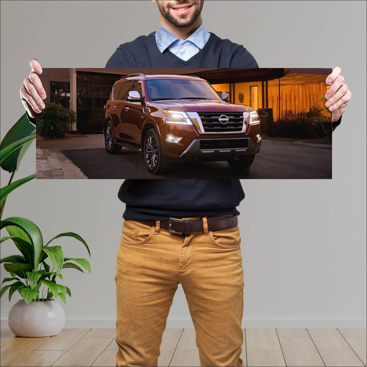 Cuadro grande 30x80cm 2021 nissan armada auto 243 Nissan