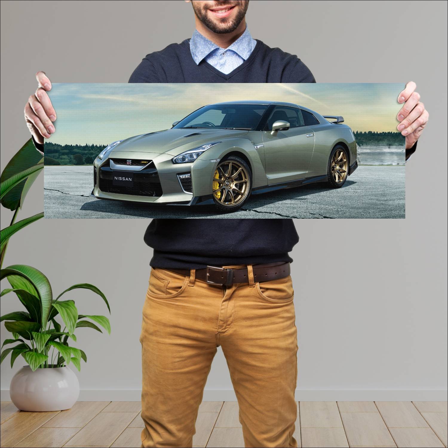 Cuadro grande 30x80cm 2021 nissan gt r t spec jp 1 246 Nissan