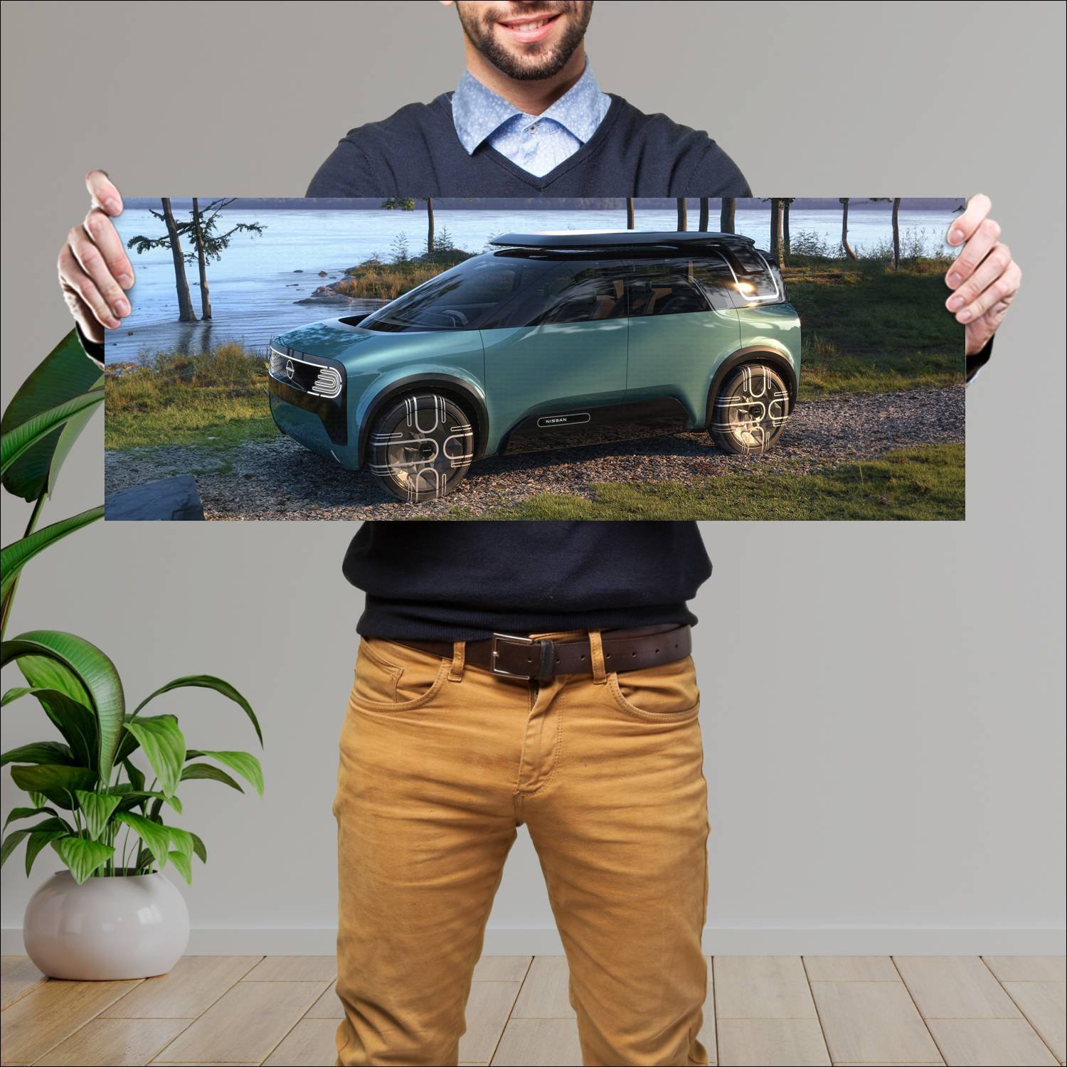 Cuadro grande 30x80cm 2021 nissan hang out concept 247 Nissan