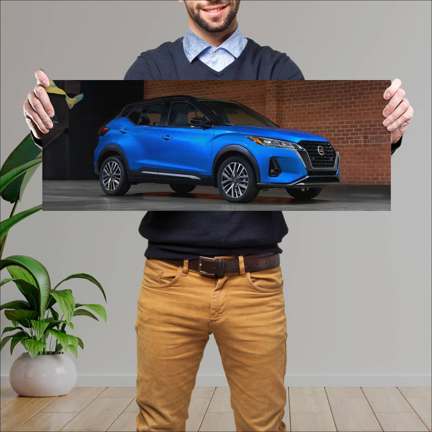 Cuadro grande 30x80cm 2021 nissan kicks us auto 248 Nissan