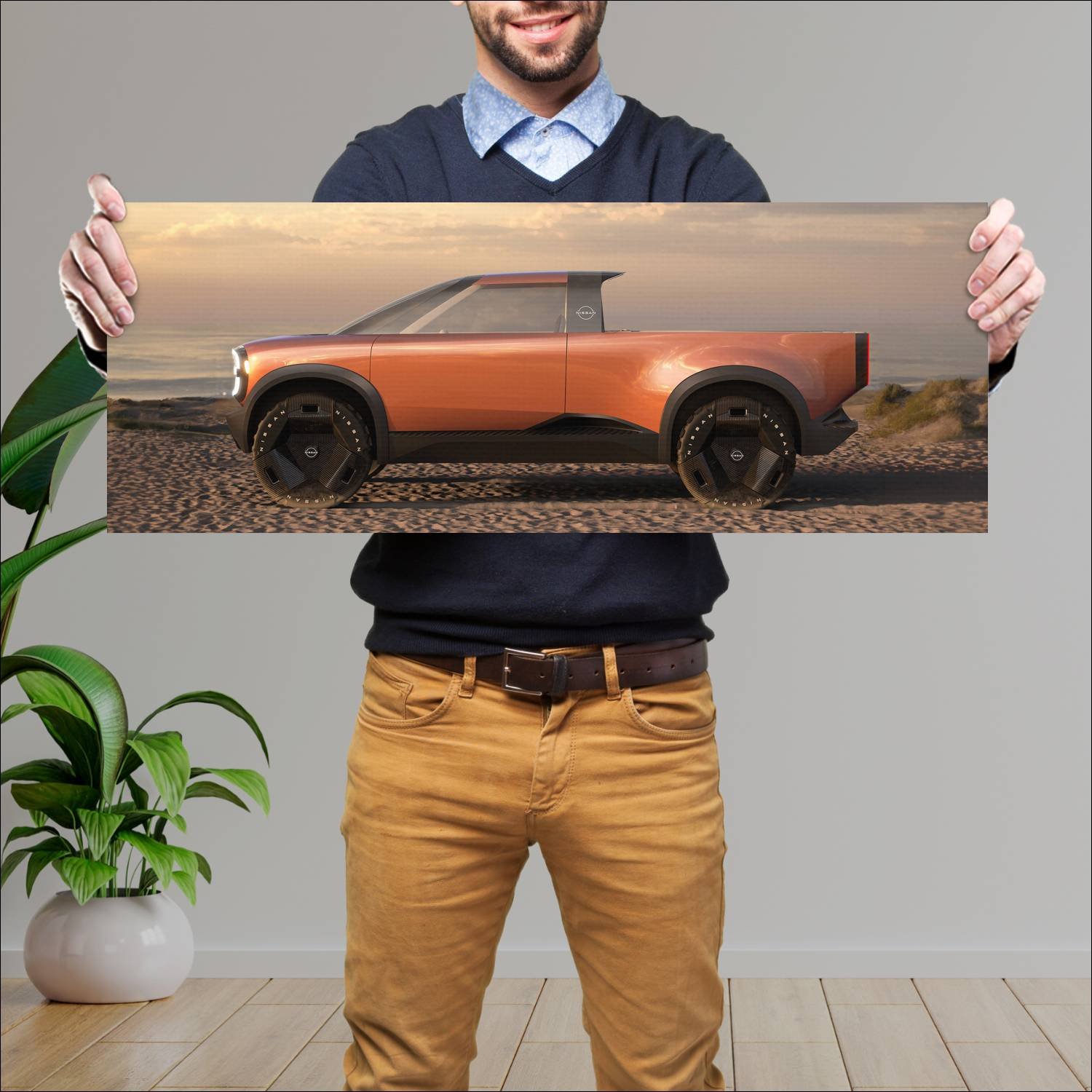 Cuadro grande 30x80cm 2021 nissan surf out concept 255 Nissan