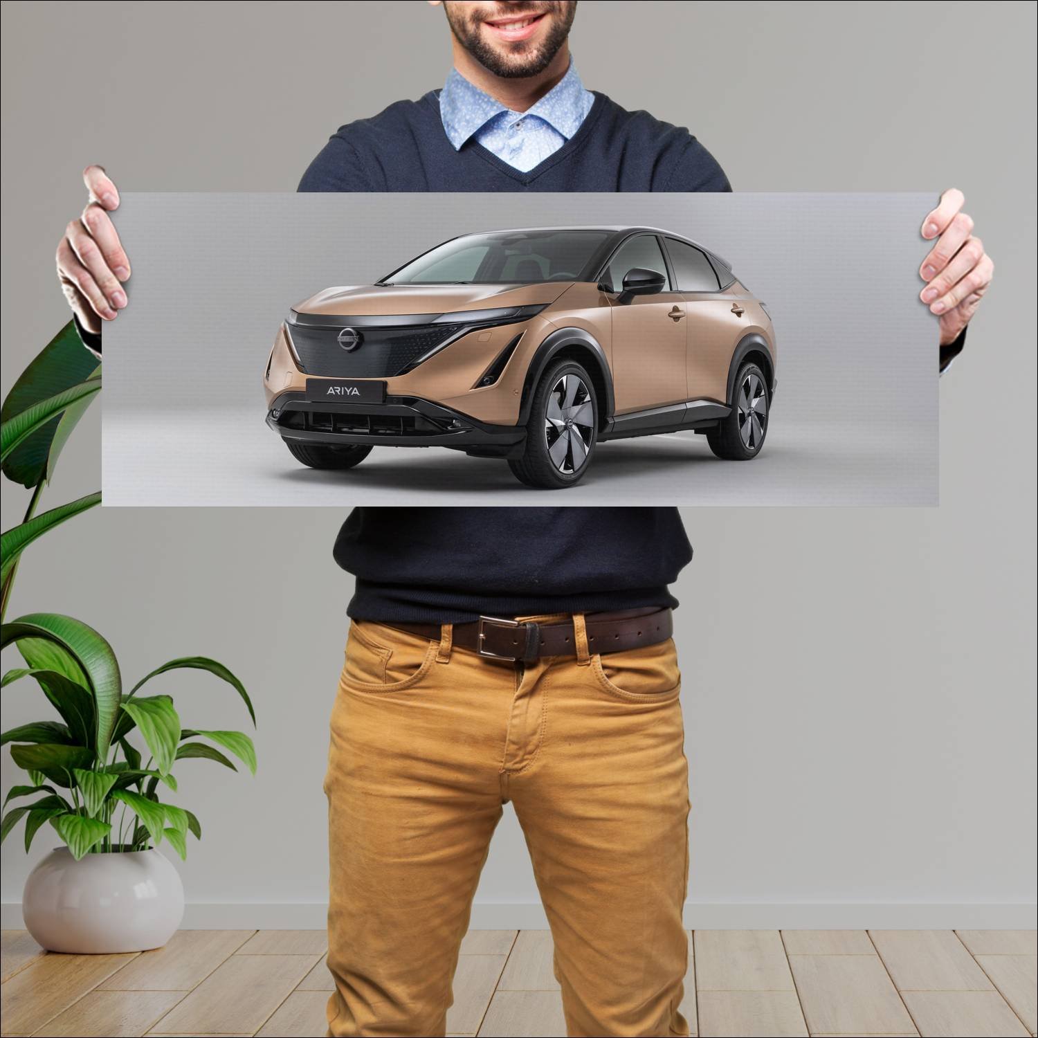 Cuadro grande 30x80cm 2022 nissan ariya auto 258 Nissan