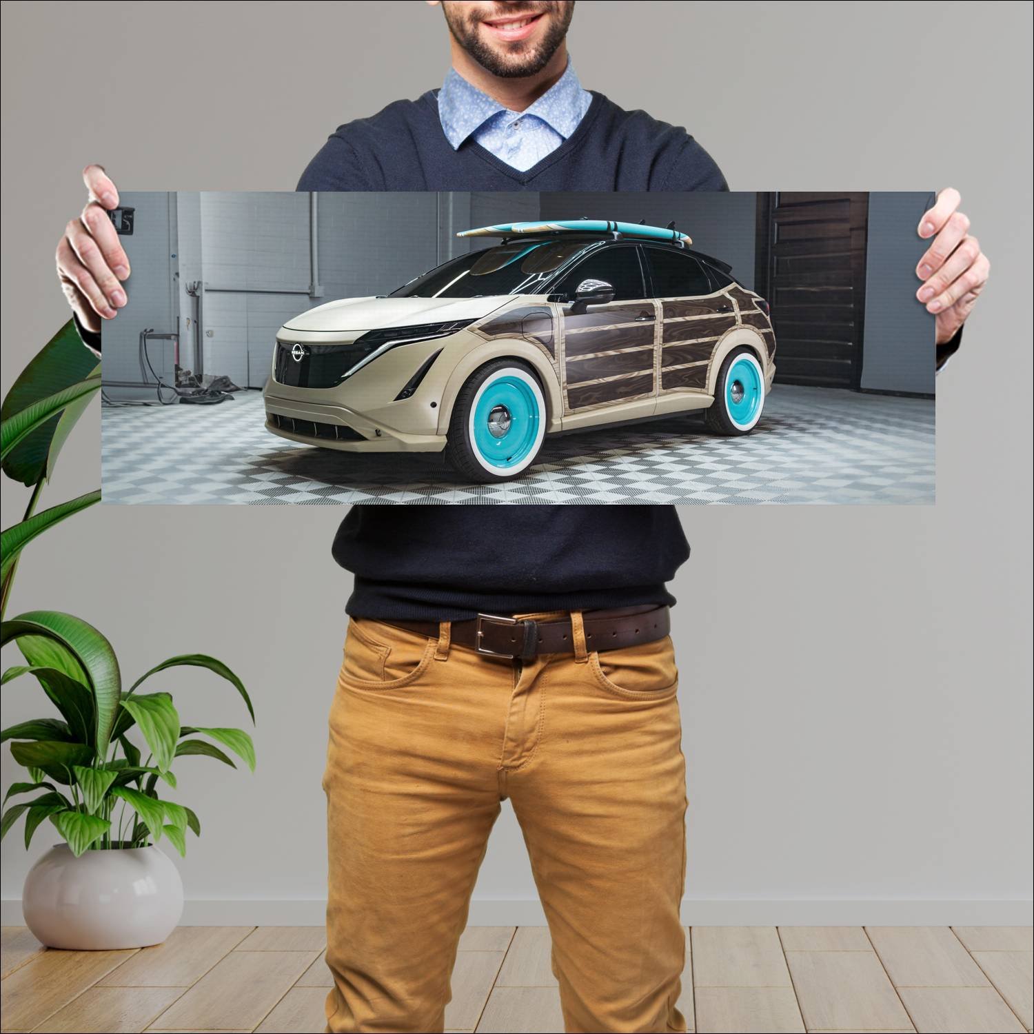 Cuadro grande 30x80cm 2022 nissan ariya surfwagon 259 Nissan