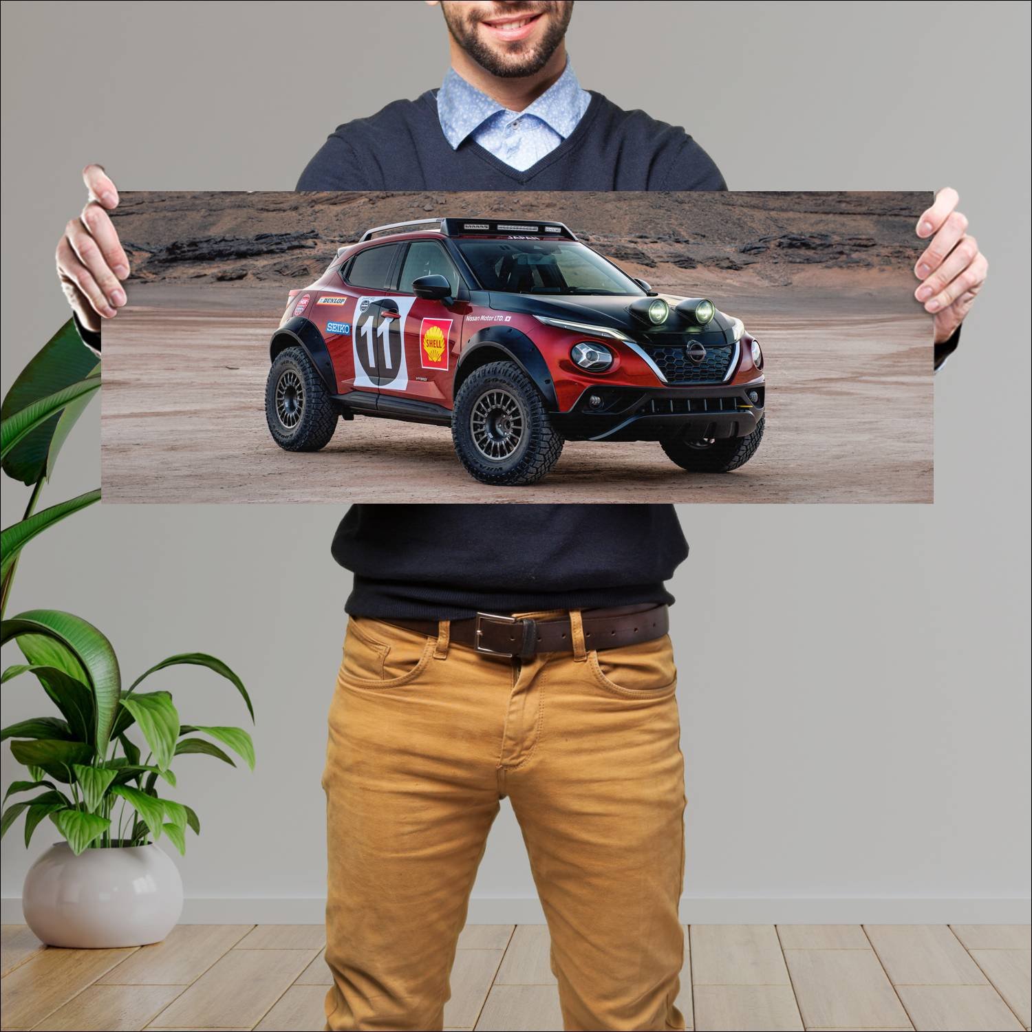 Cuadro grande 30x80cm 2022 nissan juke rally tribu 264 Nissan