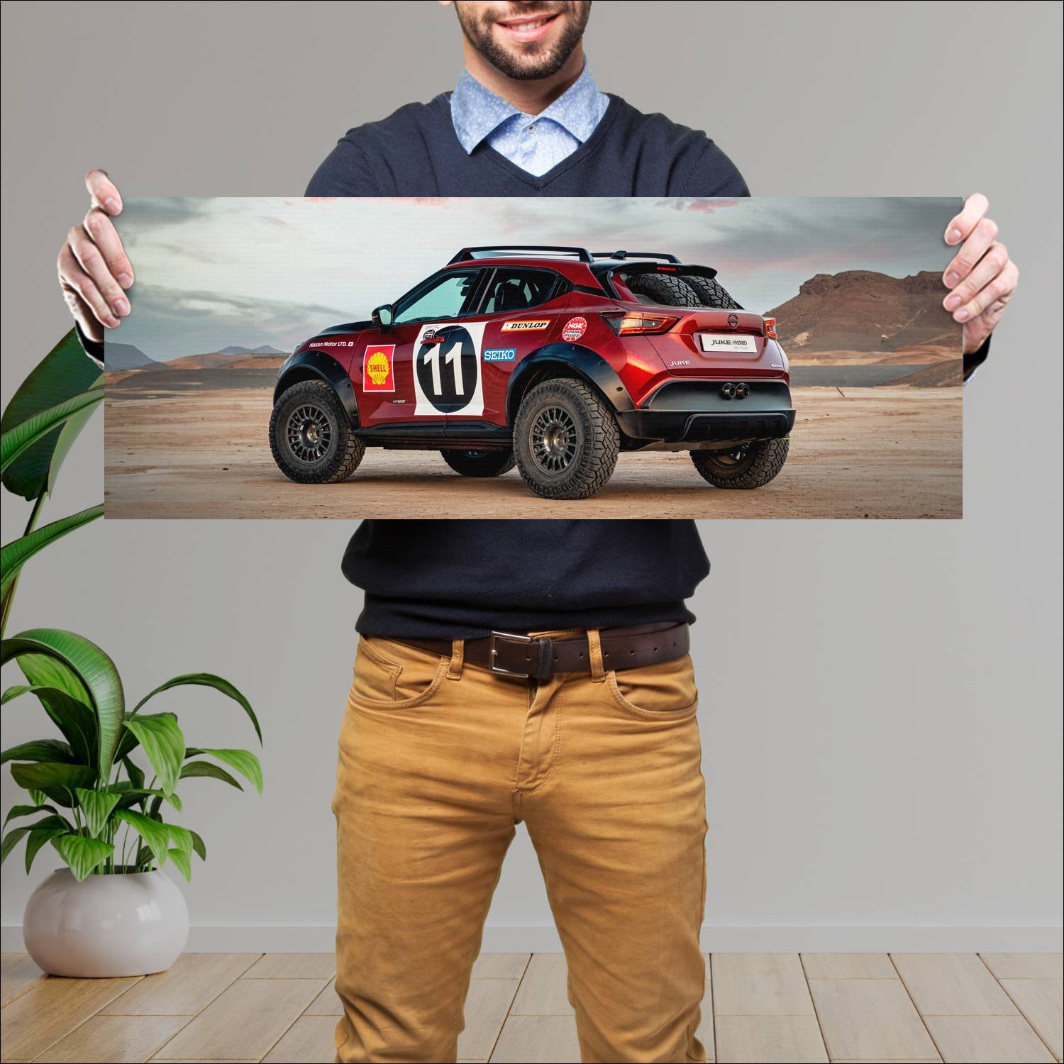 Cuadro grande 30x80cm 2022 nissan juke rally tribu 265 Nissan