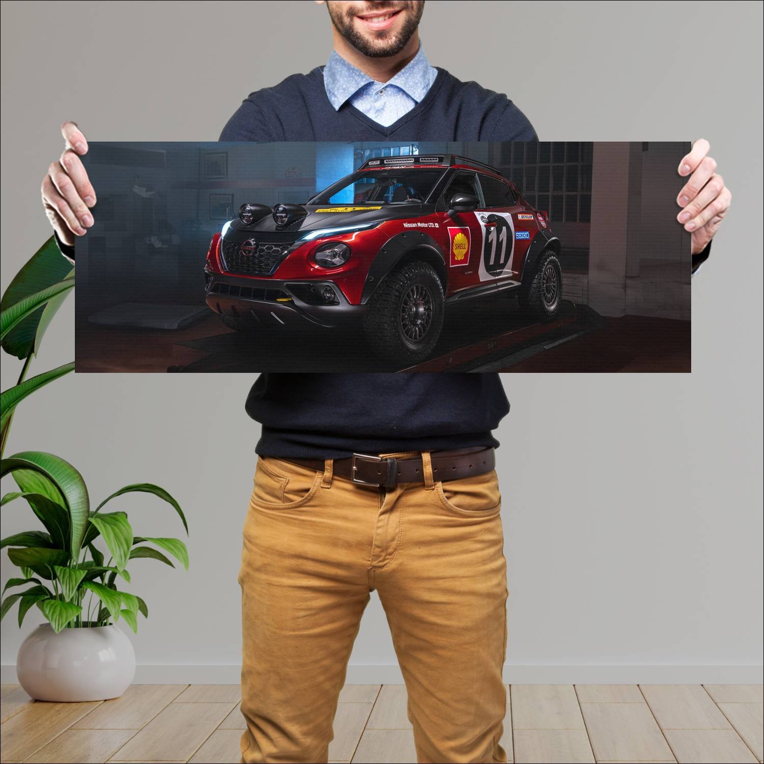 Cuadro grande 30x80cm 2022 nissan juke rally tribu 266 Nissan