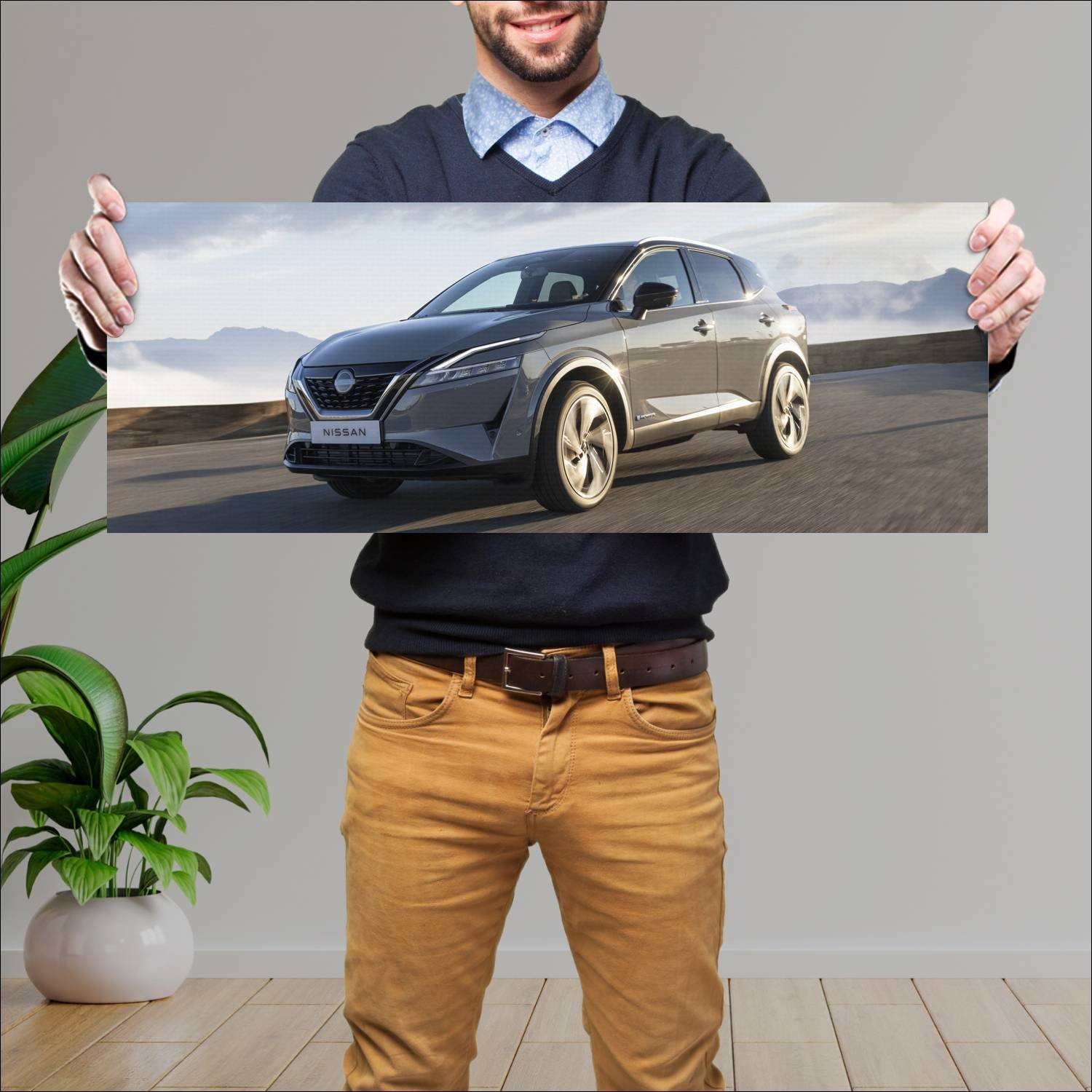Cuadro grande 30x80cm 2022 nissan qashqai e power 268 Nissan
