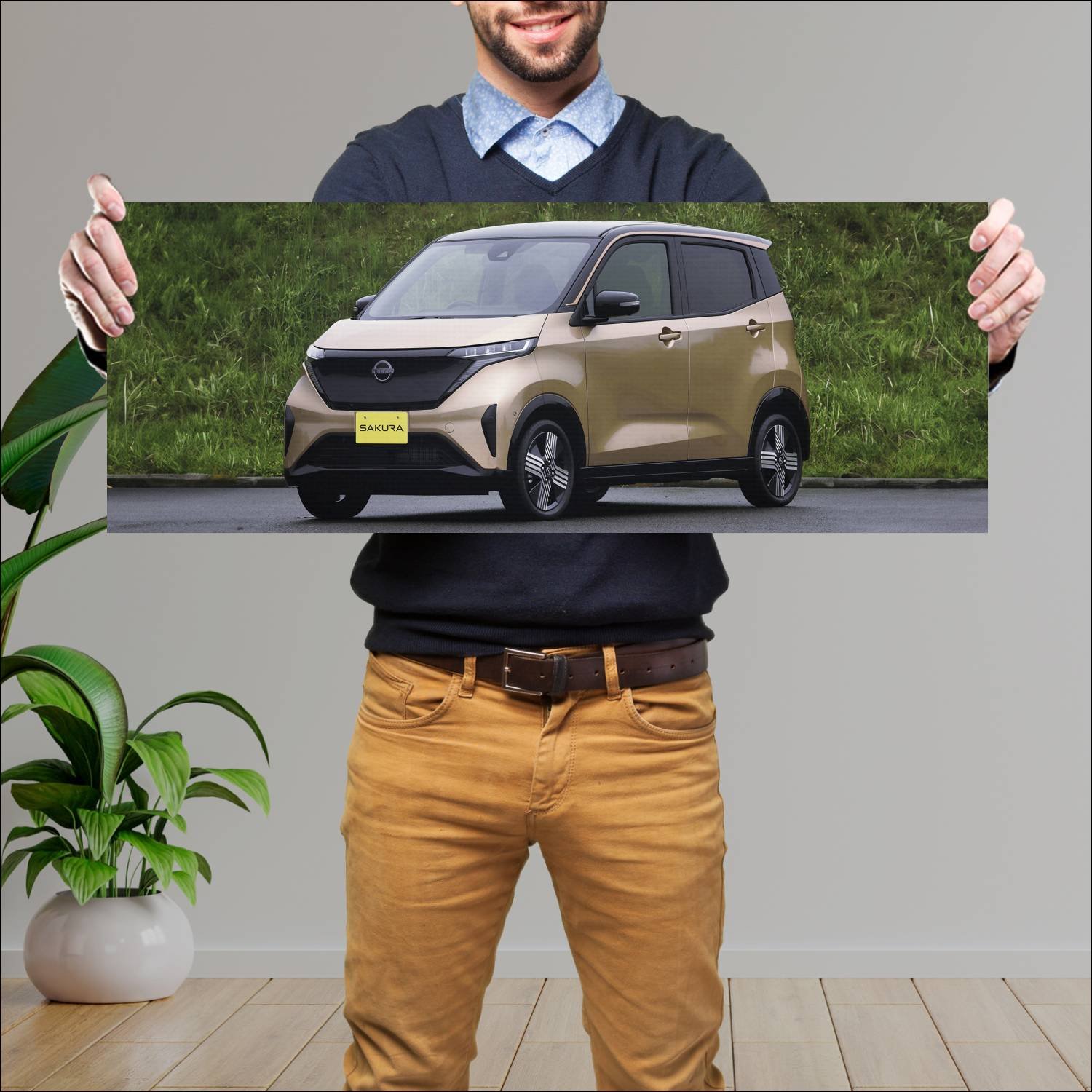 Cuadro grande 30x80cm 2022 nissan sakura jp auto 269 Nissan